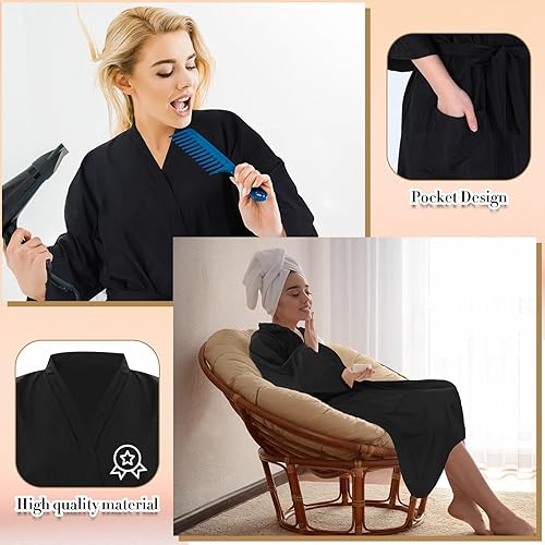 Miniatura 4 de Bata de salón de 2 piezas para clientes, bata de peluquería impermeable, capa de salón