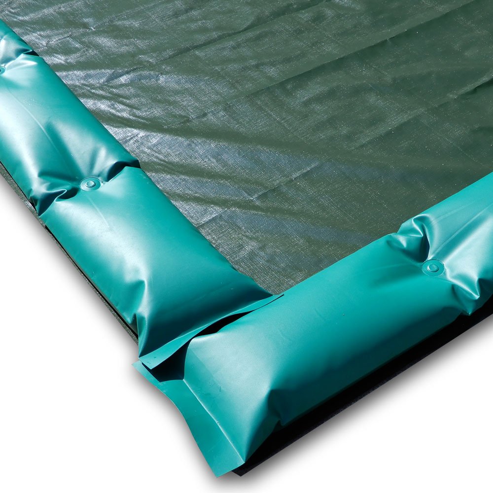 Telo invernale 11 X 6 con tubolari antivento antiribaltamento ad appoggio - per piscina 10 X 5