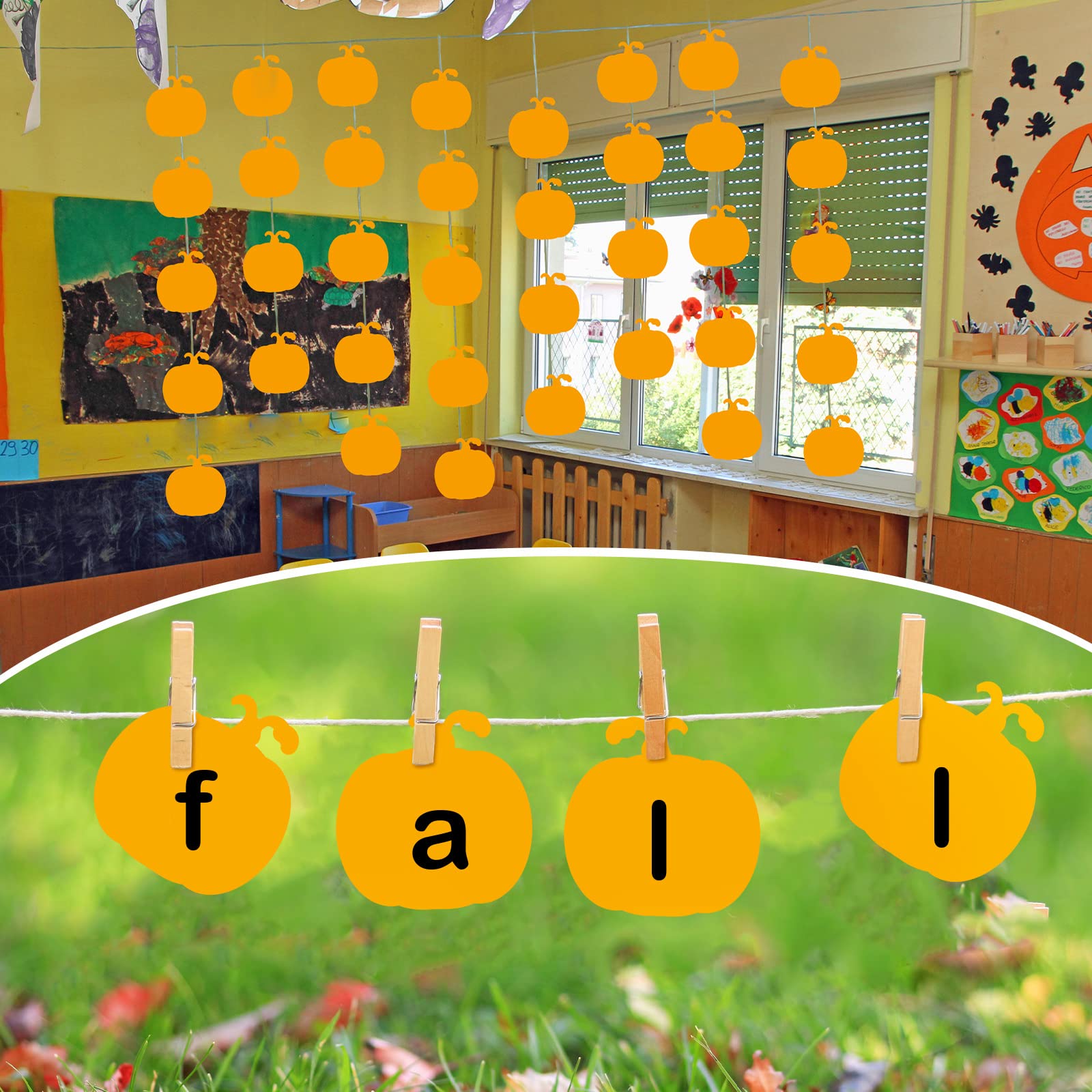 Snapklik.com : 100 Pcs Thanksgiving Pumpkin Cutouts For Bulletin Board ...