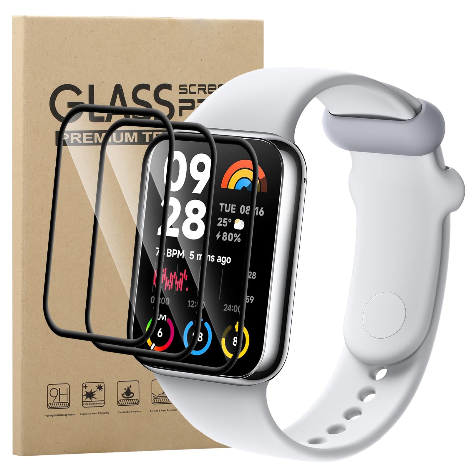 KZIOACSH Screen Protector for Xiaomi Smart Band 8 Pro