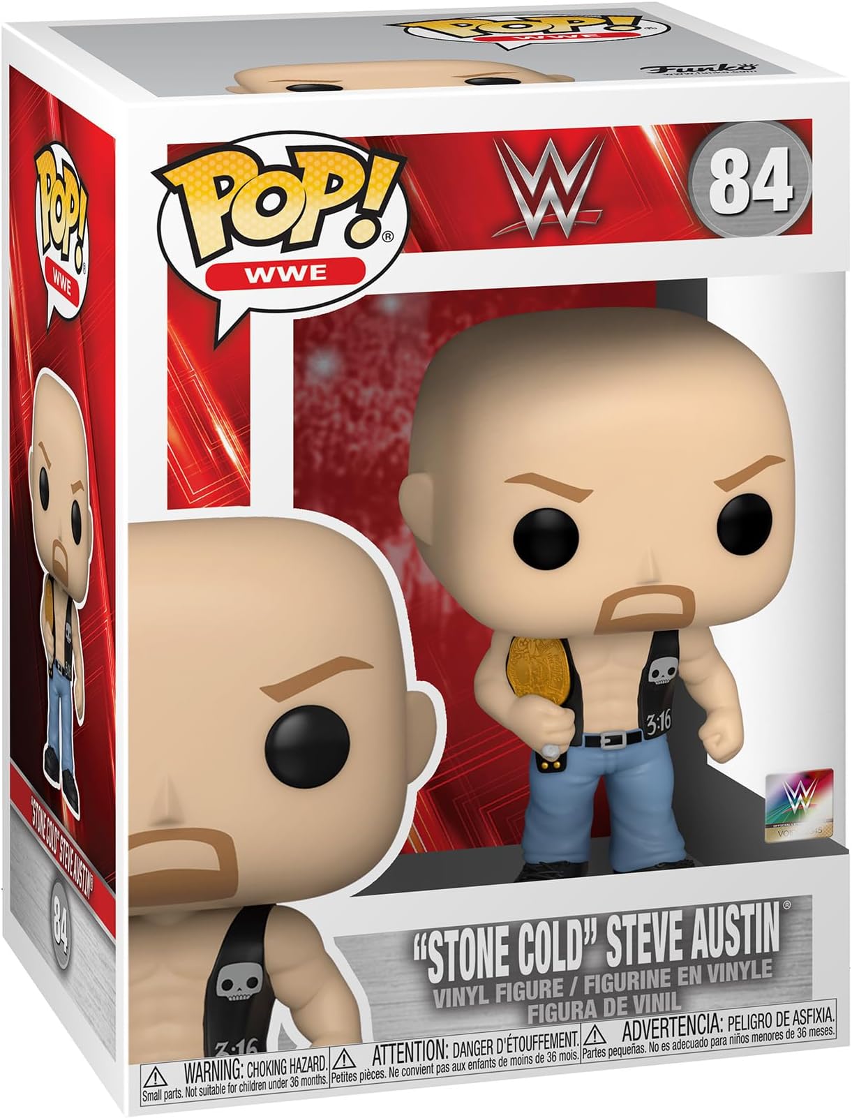 Pop! WWE: SC Steve Austin with Belt (MT)