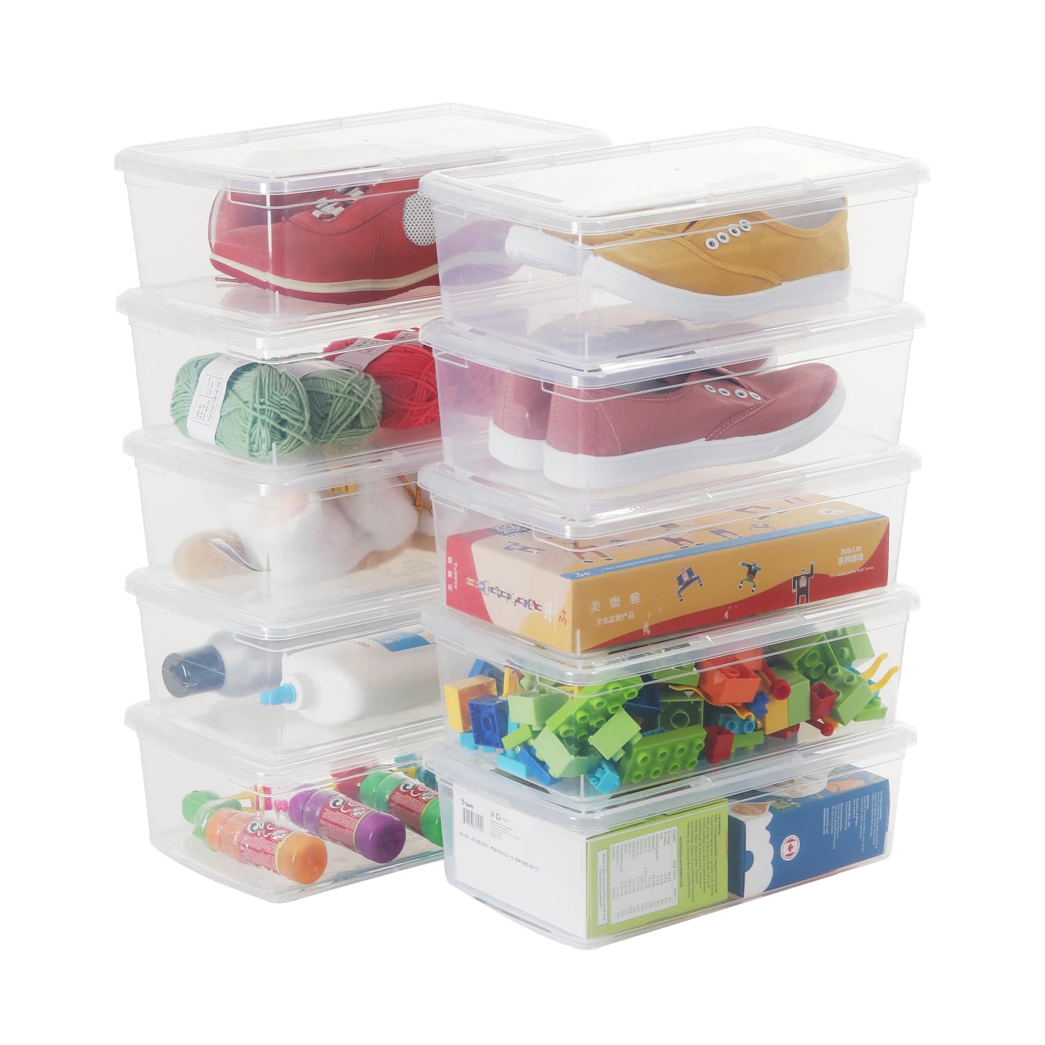 Stackable Plastic Storage Shoebox