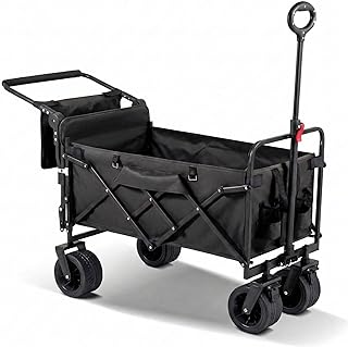 Collapsible Folding Camping Wagon with Locking System Tire
