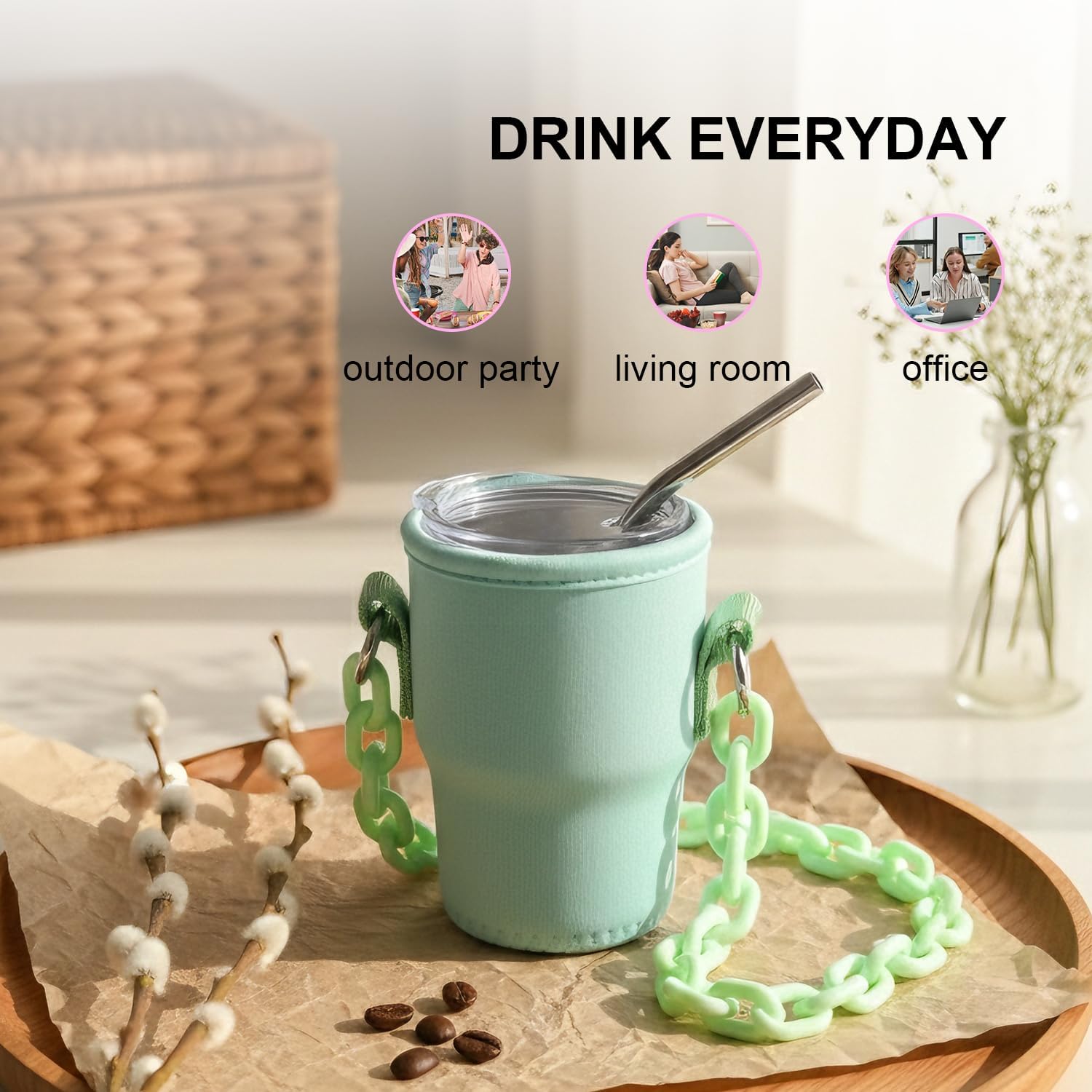 AGH 5 oz Mini Tumbler Shot Glass with Colored Sleeves Stainless Steel Sublimation Tumblers Cute Double Wall Vacuum Insulated Cups, 6 Pack - Image 4