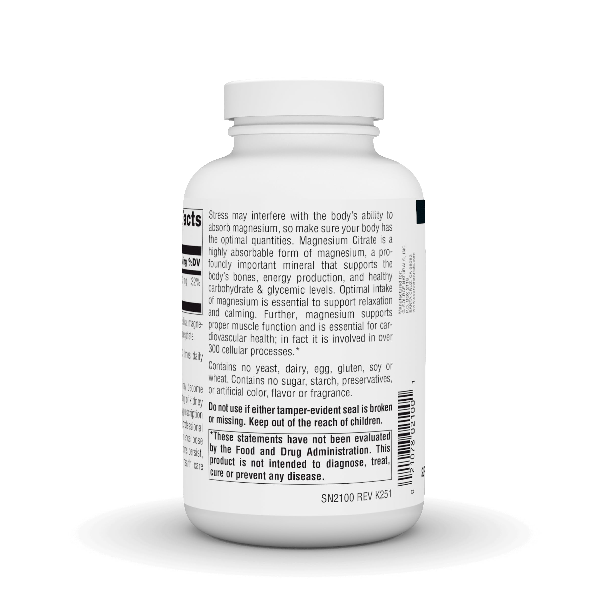 Source Naturals, Magnesium Citrate - 133 mg - 180 Capsules — Amazon image 4