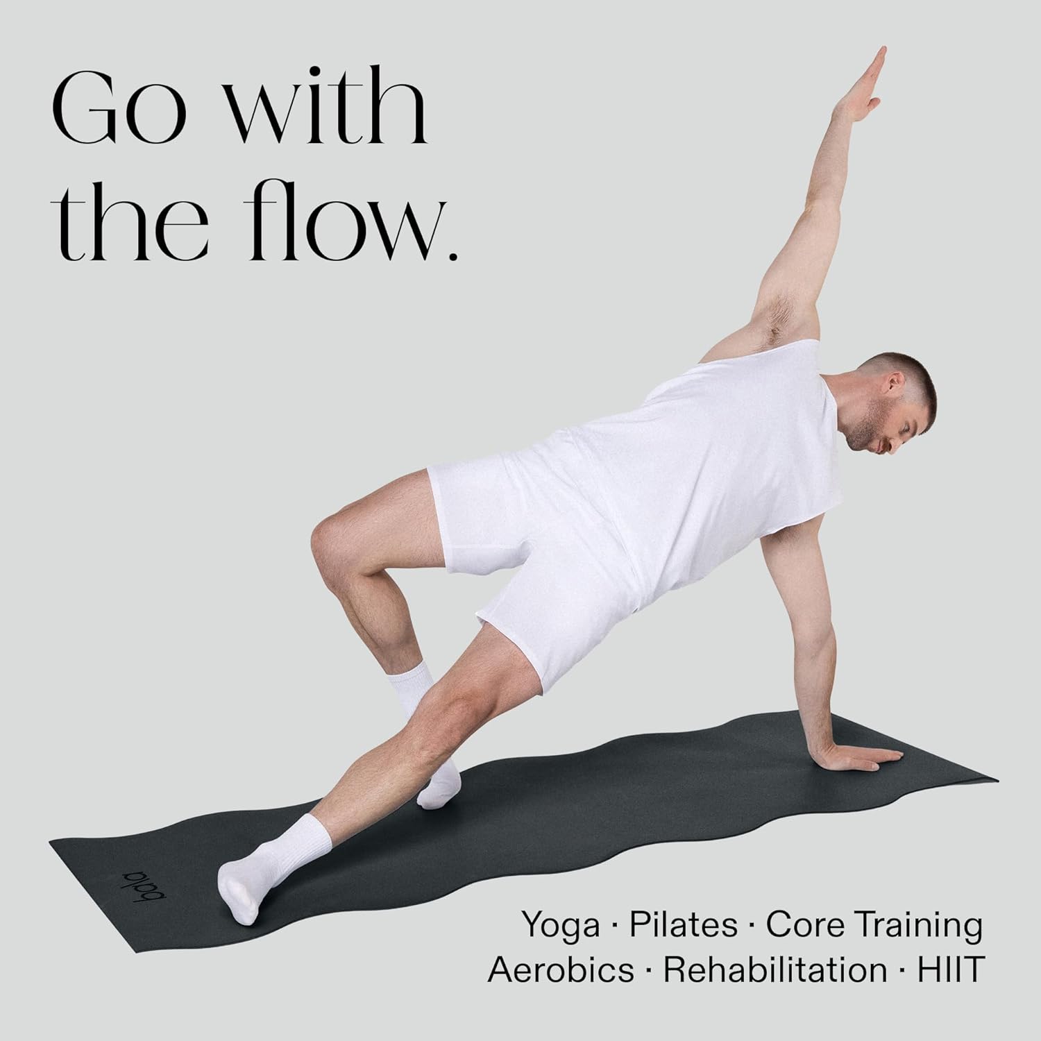 Bala Yoga Mat for Home Gym - Non Slip Exercise Mat for Home Workout, Stretching, Pilates, Aerobics  Floor  Fitness Work Out - Indoor Exercising Mat