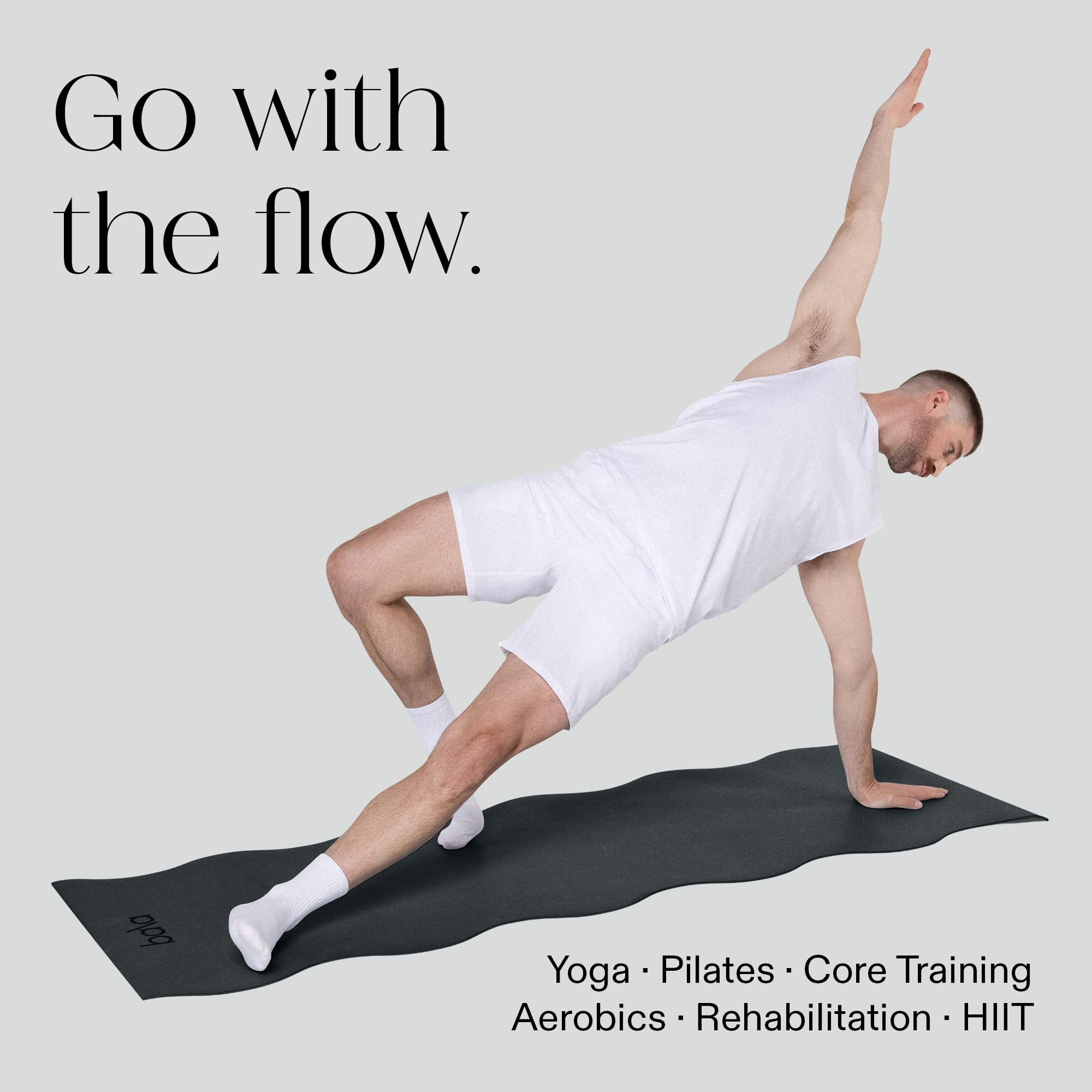 Bala Mata do jogi do studia fitness w domu, antypoślizgowa mata treningowa do domu, do stretchingu, pilatesu, aerobiku, treningu na podłodze i fitness, wewnątrz