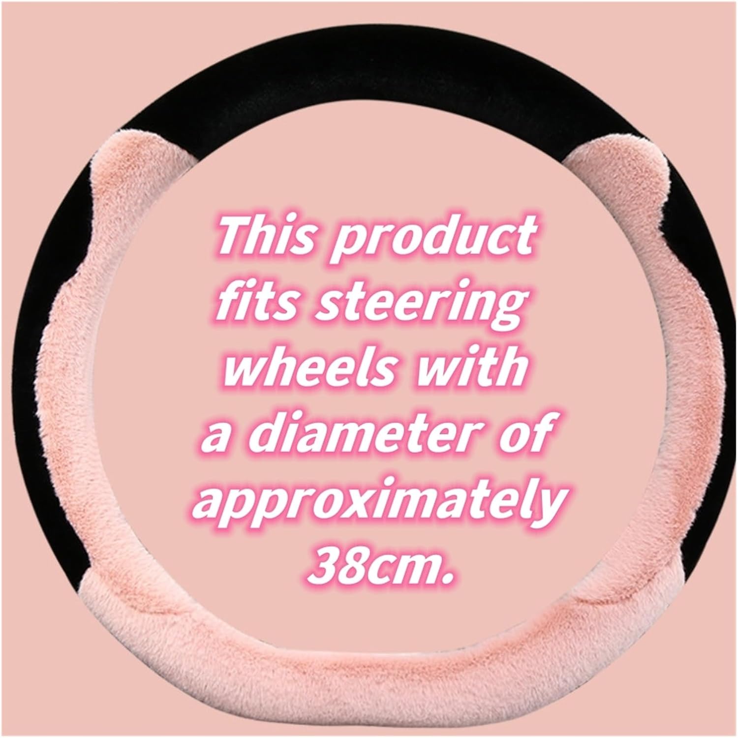 Car Steering Wheel Cover for D Type Car Steering Wheel Cover Plush Car Accessories Soft, Lightweight and Strong Grip (Color : 6#)