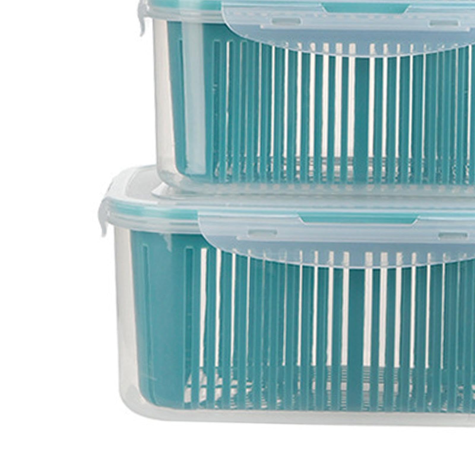 5 Cajas de Almacenamiento de Alimentos para Congelador, Portátiles, Rectangulares, para Conservar, Ideales para Refrigerador O Encimera.