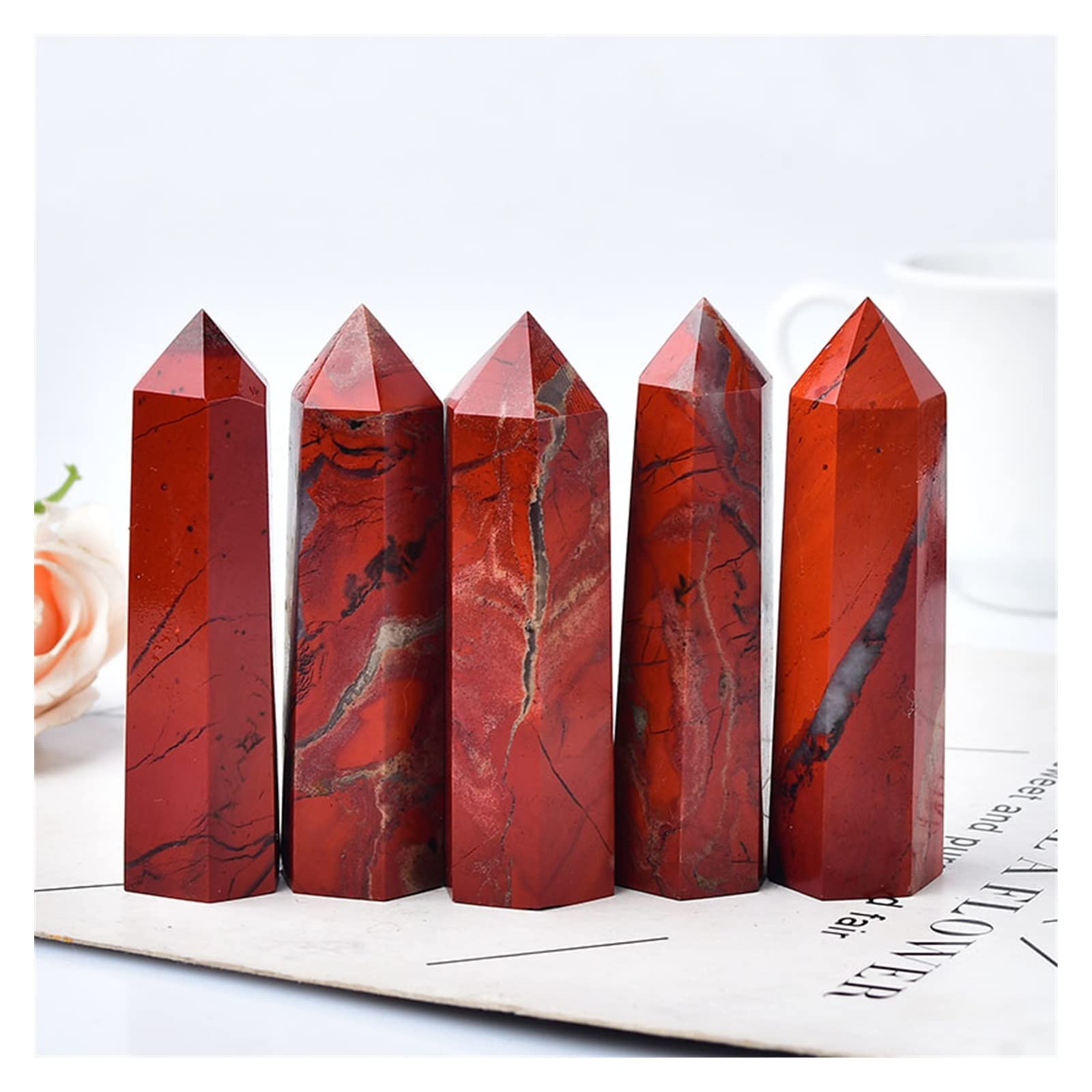 オーシャンジャスパー ピンク/レッド タワーセット Amazon.co.jp: 1PC 天然石クリスタルポイントレッドジャスパー