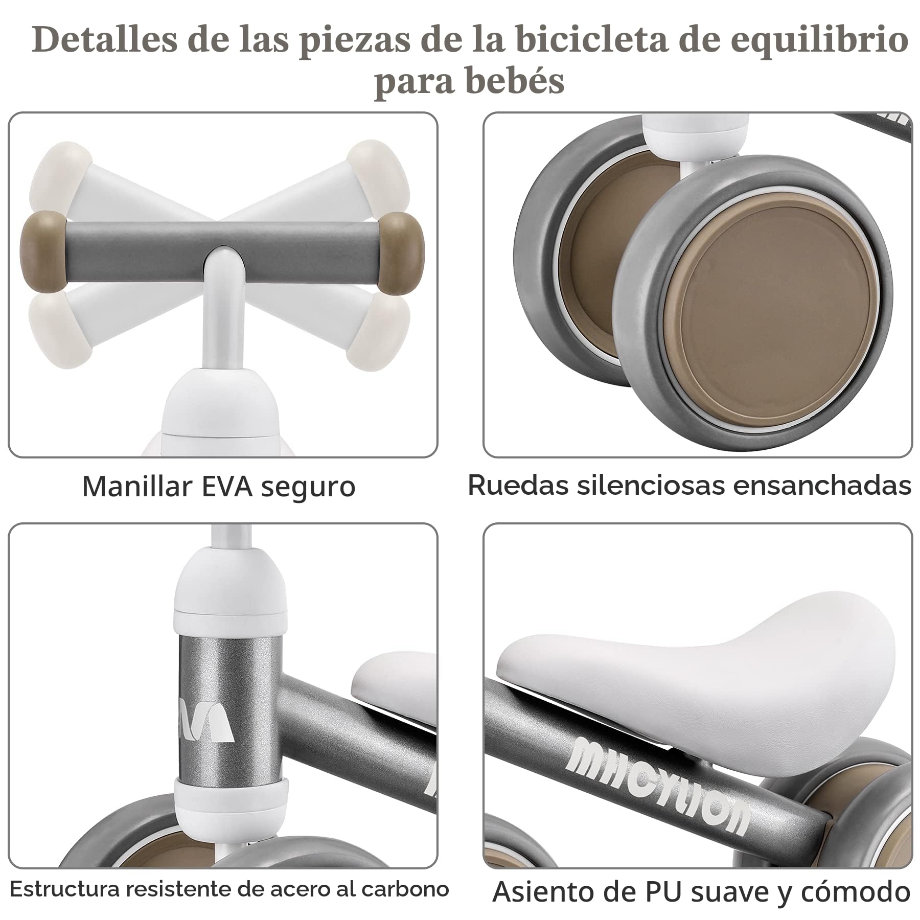 VITONIS Bicicleta sin Pedales para niños a Partir de 1 año de Equilibrio, Juguetes Bebes 1 Año, Bici Bebe con 4 Ruedas para bebés de 10 a 24 Meses Niños y Niñas como Regalo