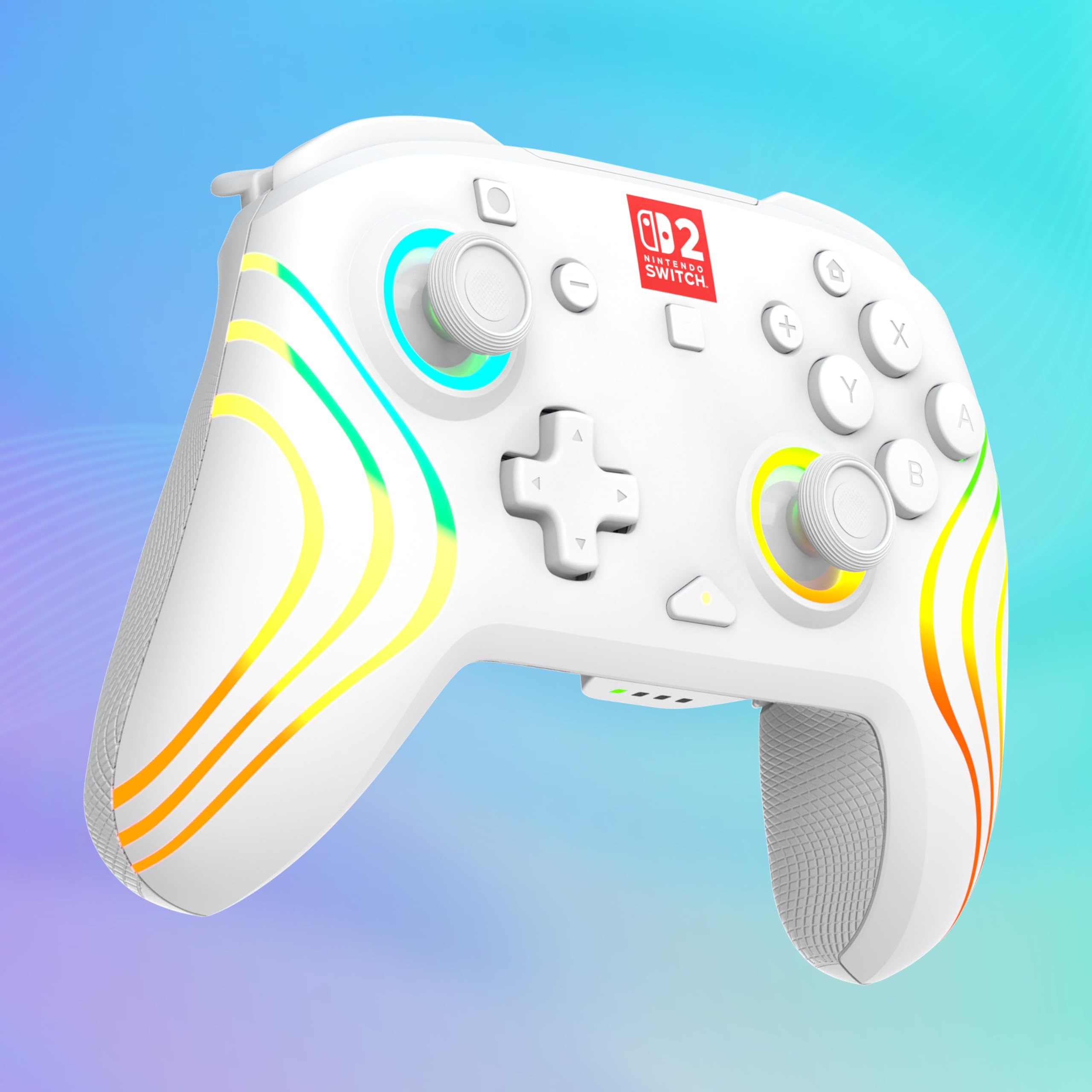 Turtle Beach Afterglow Bianco Controller da gaming RGB wireless con licenza ufficiale per Nintendo Switch 2