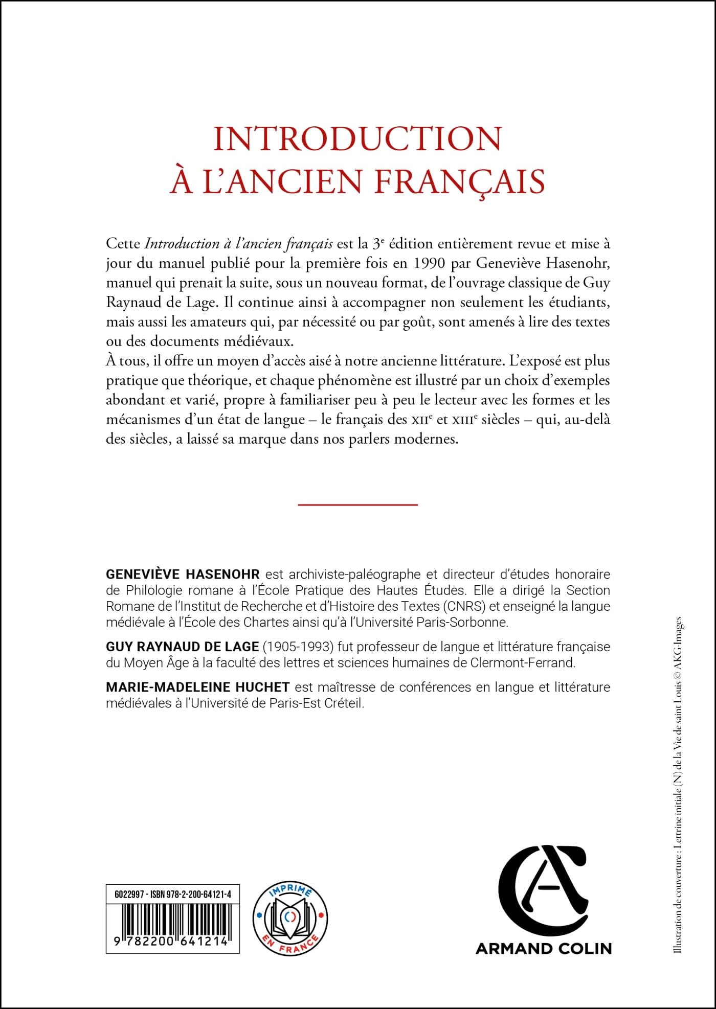Introduction à l'ancien français - 3e éd.
