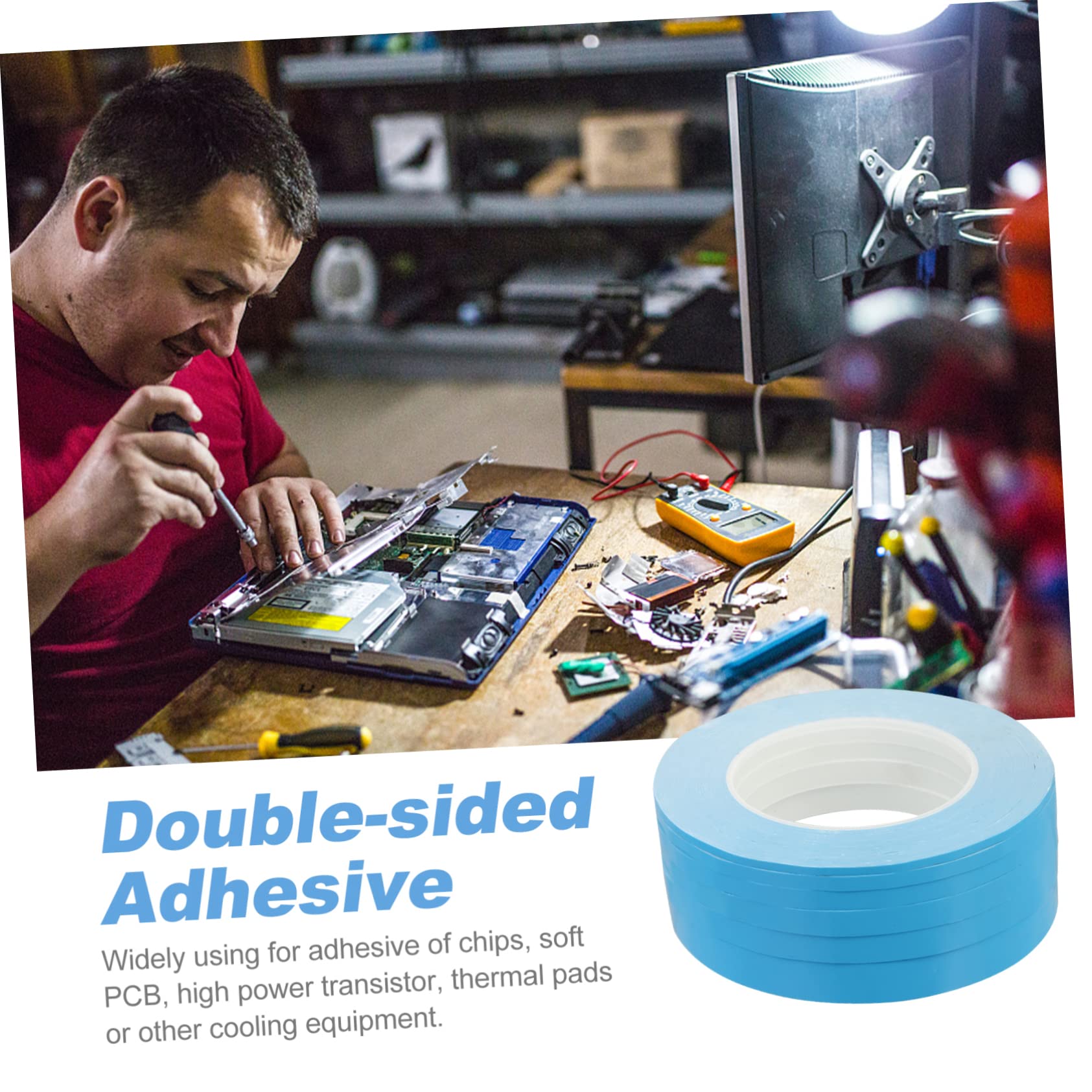 HOMSFOU 6rotoli Nastro Adesivo Biadesivo Nastro Biadesivo Per Pannelli Luminosi Led Per Pannelli