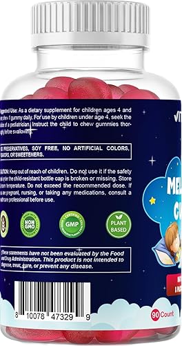 Miniatura 4 de Vitamatic Melatonina sin azúcar para niños, 1 mg, 90 gomitas, 60 gomitas con sabor a piña y maracuyá, suministro para 90 días