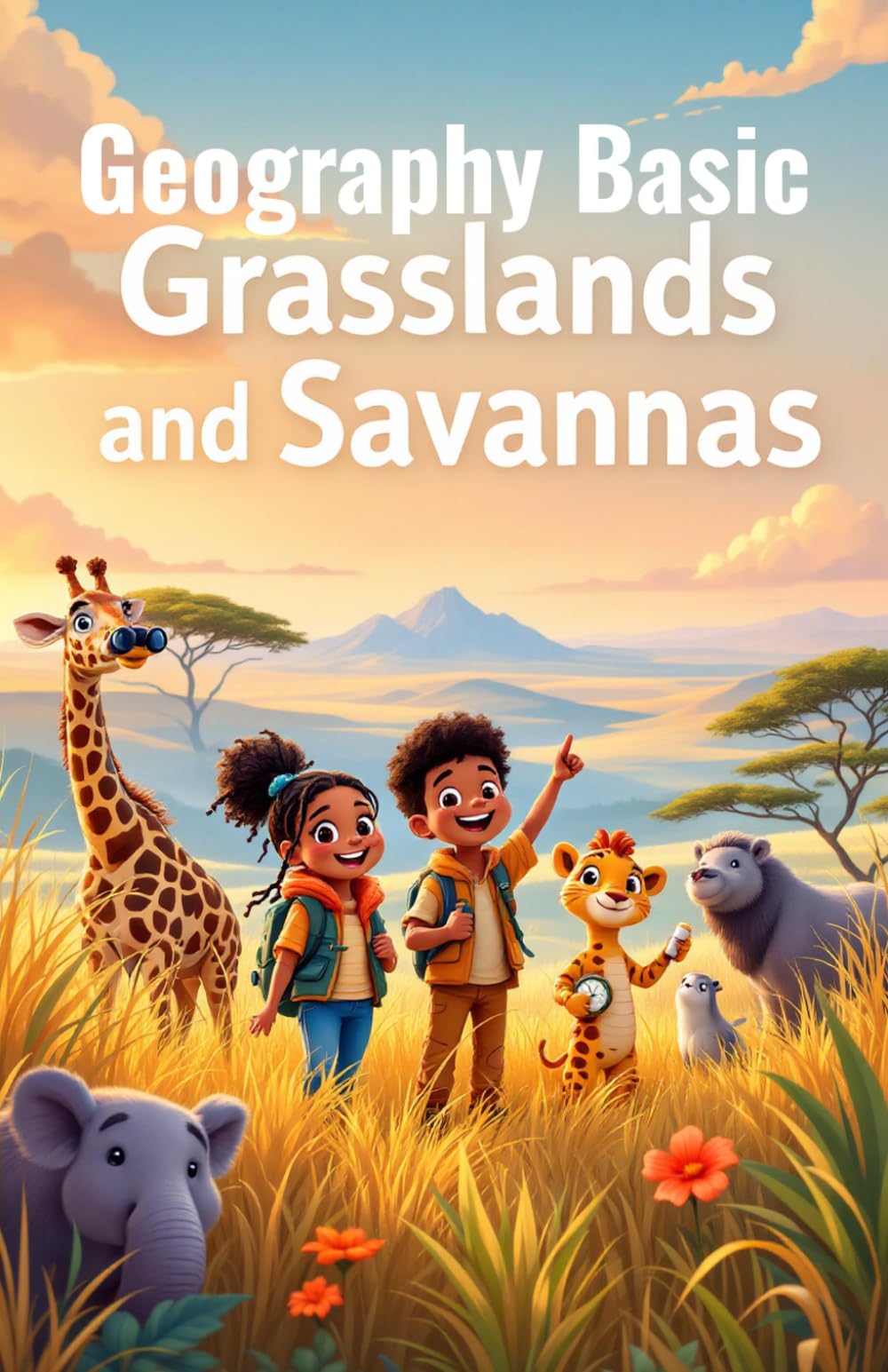 Geography Basic Grasslands and Savannas for Kids: Explore African Savannas, Prairies, Steppes, Wildlife, Plants, and Conservation Across Every Continent (Geography Book For Kids)
