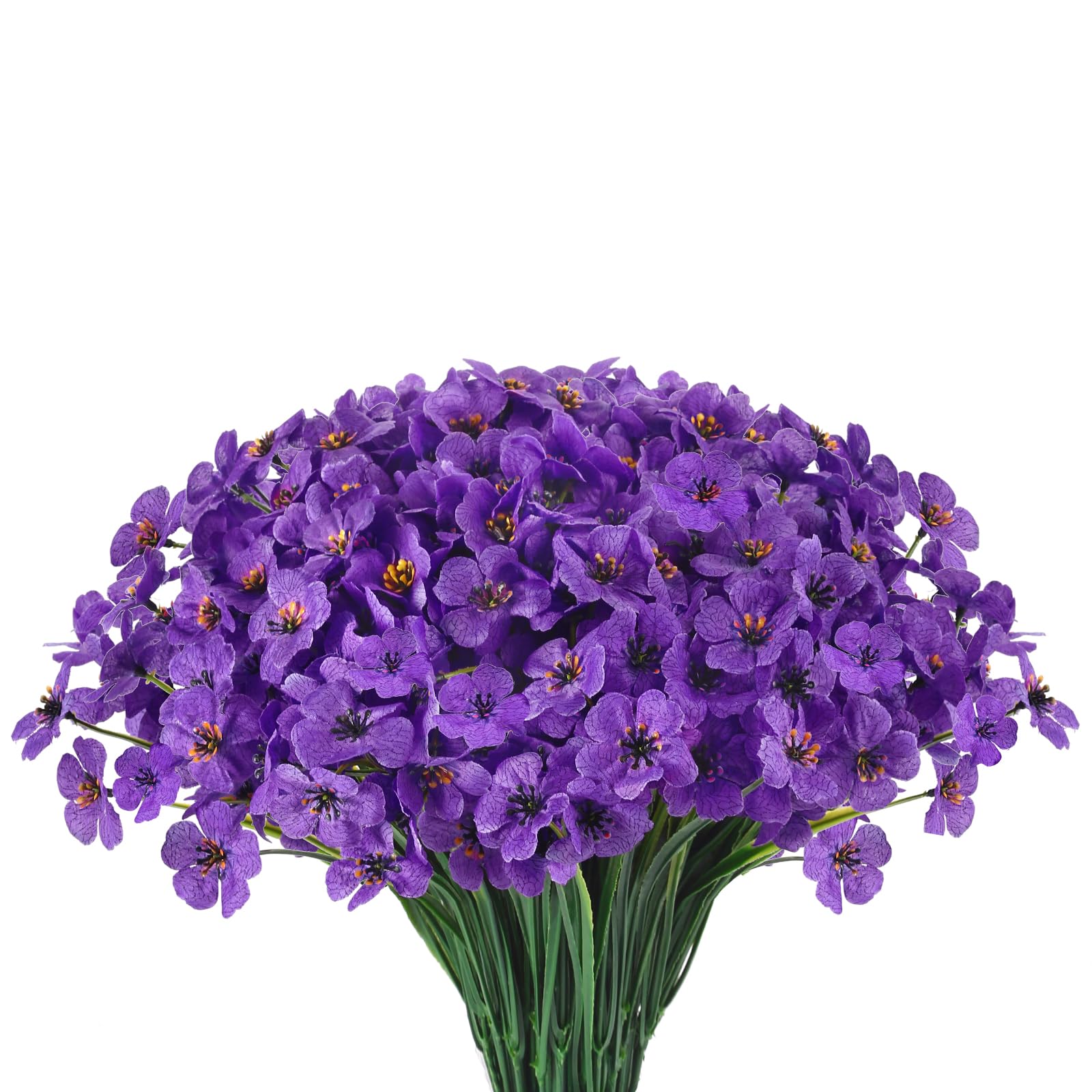 Wteyi 22 Bunches of Outdoor Artificial Flowers, UV Resistant Fake Flowers Artificial Silk Flowers with Plastic Plants for Indoor Outdoor Front Porch
