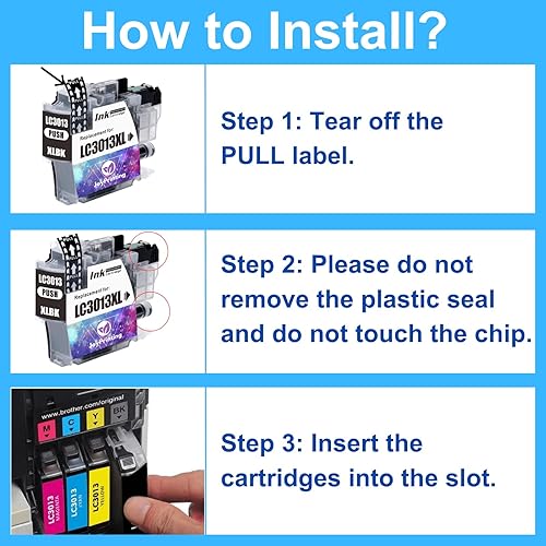Miniatura 4 de LC3013bk LC3013XL - Cartuchos de tinta negra de repuesto para Brother LC-3013 LC-3011 LC3011bk de alto rendimiento para Brother MFC-J491DW