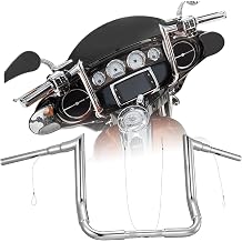 12" Rise Ape Hanger 1 1/2" Handlebar for 1986-2023 Street Glide, Chrome | 1.5 Inch Bagger Bar for Harley 1986-2023 Street Glide FLHX/Ultra Limited FLHTK/Electra Glide FLHT/Tri-Glide FLHTCUTG Models