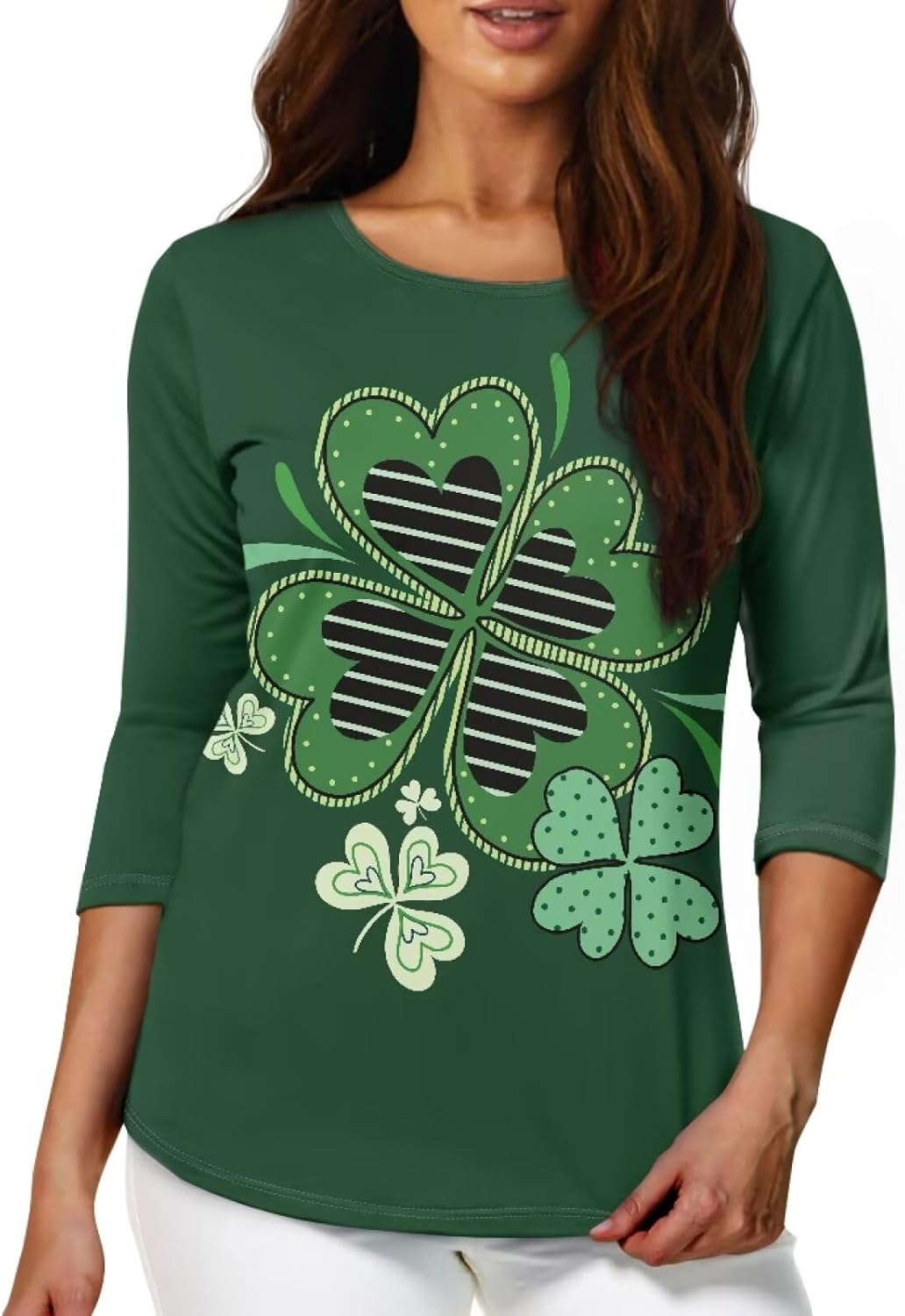 DISNIMO Spring Summer Fall T Shirt for Women 3/4 Sleeve Casual Tunic Tops Blouses Workout Yoga Tees S-2XL