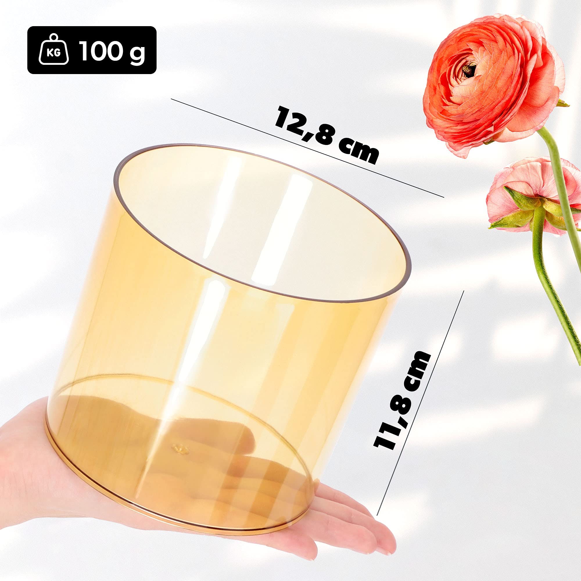 KADAX Blumentopf 15,4 Cm - Glänzender Zylinder-Topf In 13 Farben