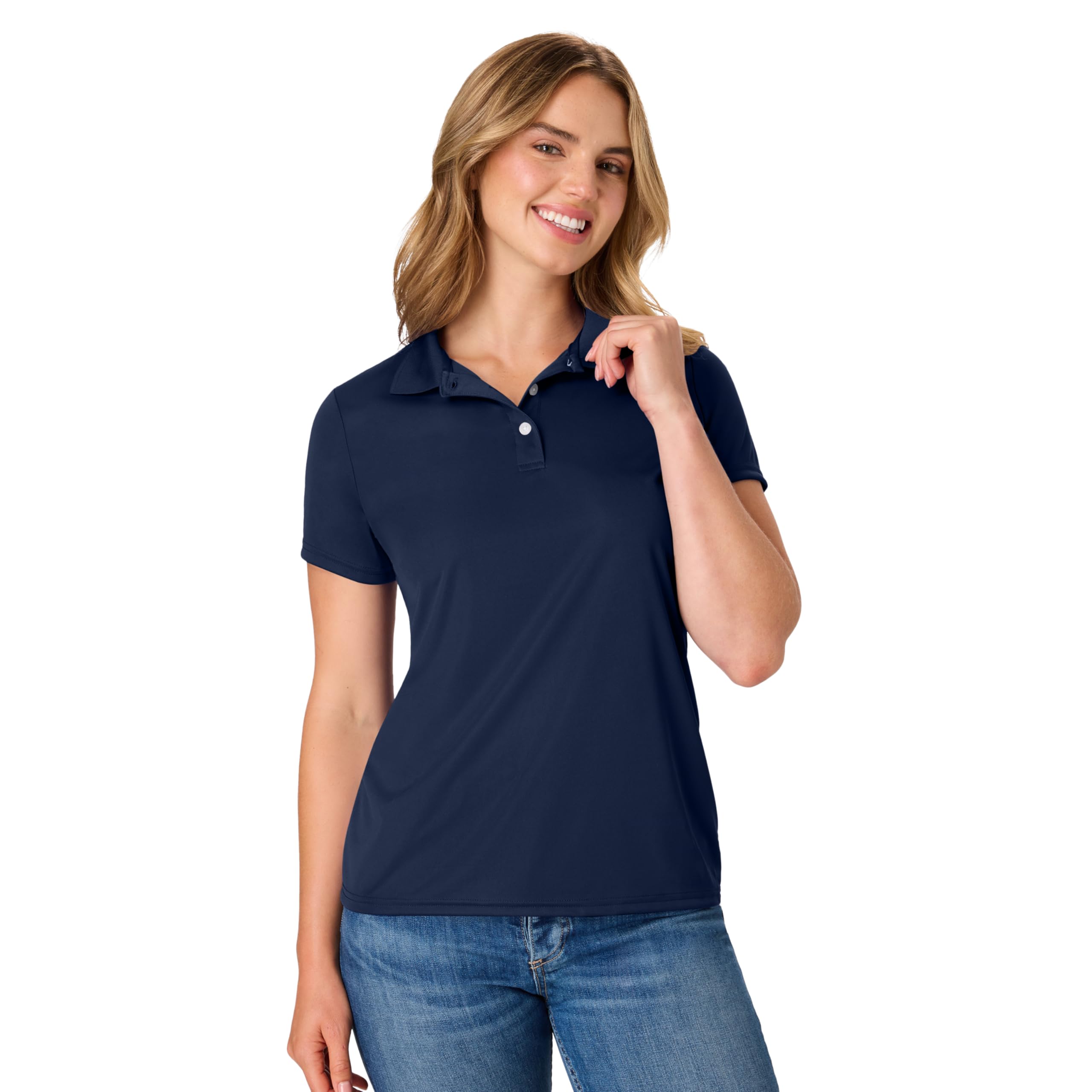 Hanes Sport Performance Polo, Moisture-Wicking Performance Polo Shirt, 40+ UPF Protection, 3-Pack Sport Performance Lot de 3 Polos de Performance Anti-humidité UPF 40+ Femme (Lot de 3)