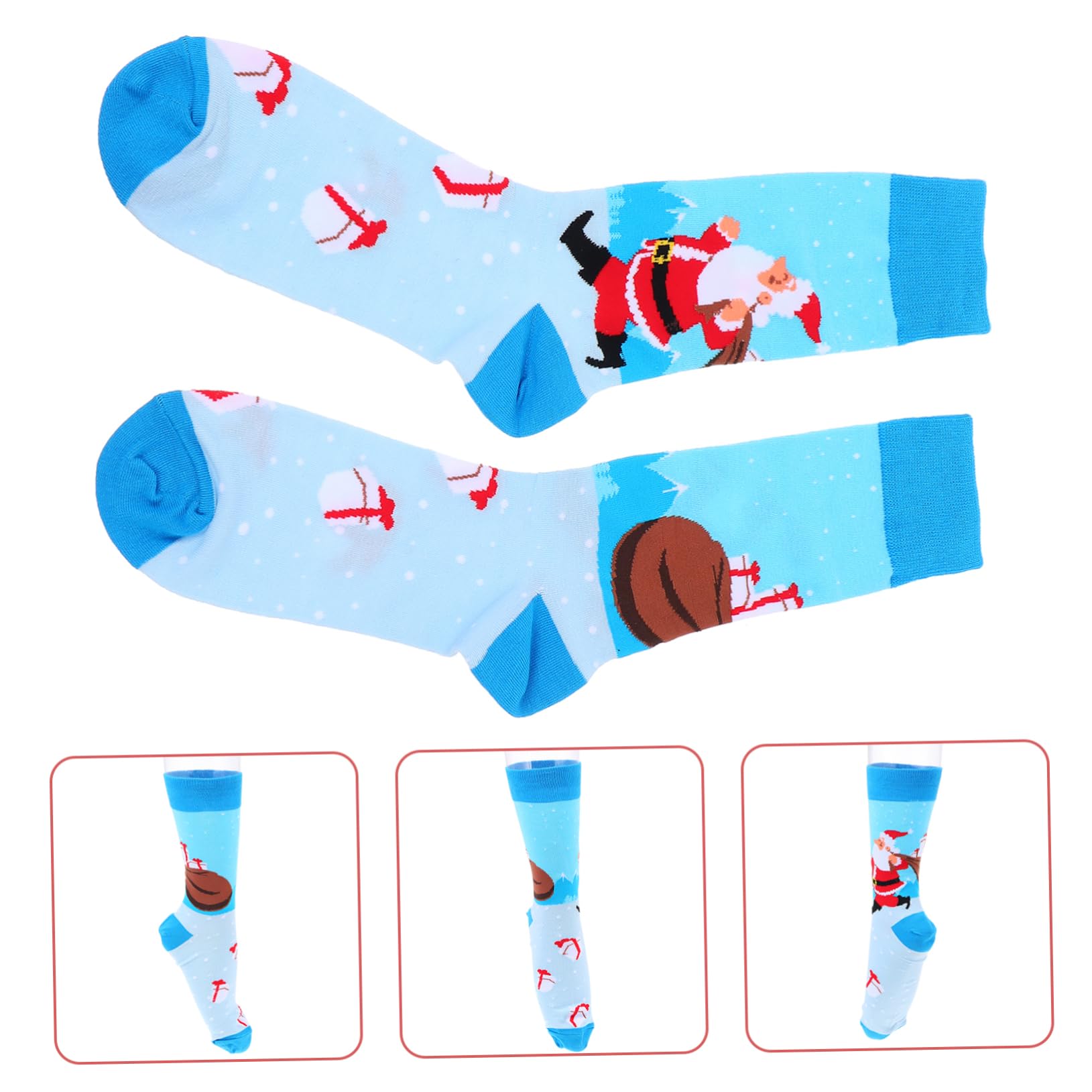 Cabilock 5 Pares calcetines navideños calcetines termicos calcetines térmicos medias de algodón calcetines para mujer invierno calcetines de los hombres calcetines mujer calcetín caliente