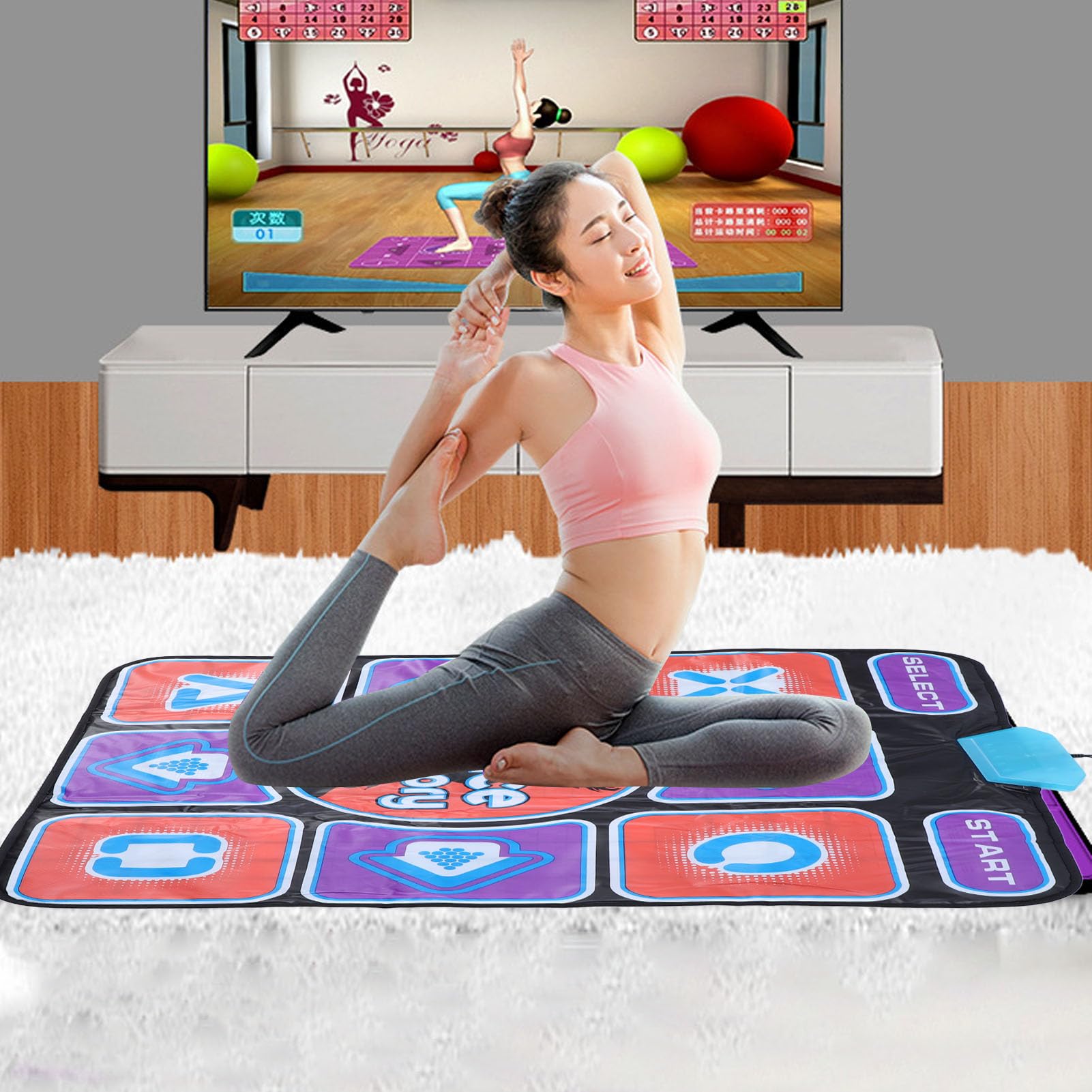 Mata do Tańca, Muzyka dla Dzieci Podkładka do Tańca Antypoślizgowa Interaktywna Elektroniczna Mata do Tańca Gry Podłogowe Zabawka Podkładka do Tańca Prezenty dla Telewizora PC
