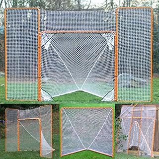 EZGoal Lacrosse Folding Goal with Backstop and Targets, Orange , 6' x 6'