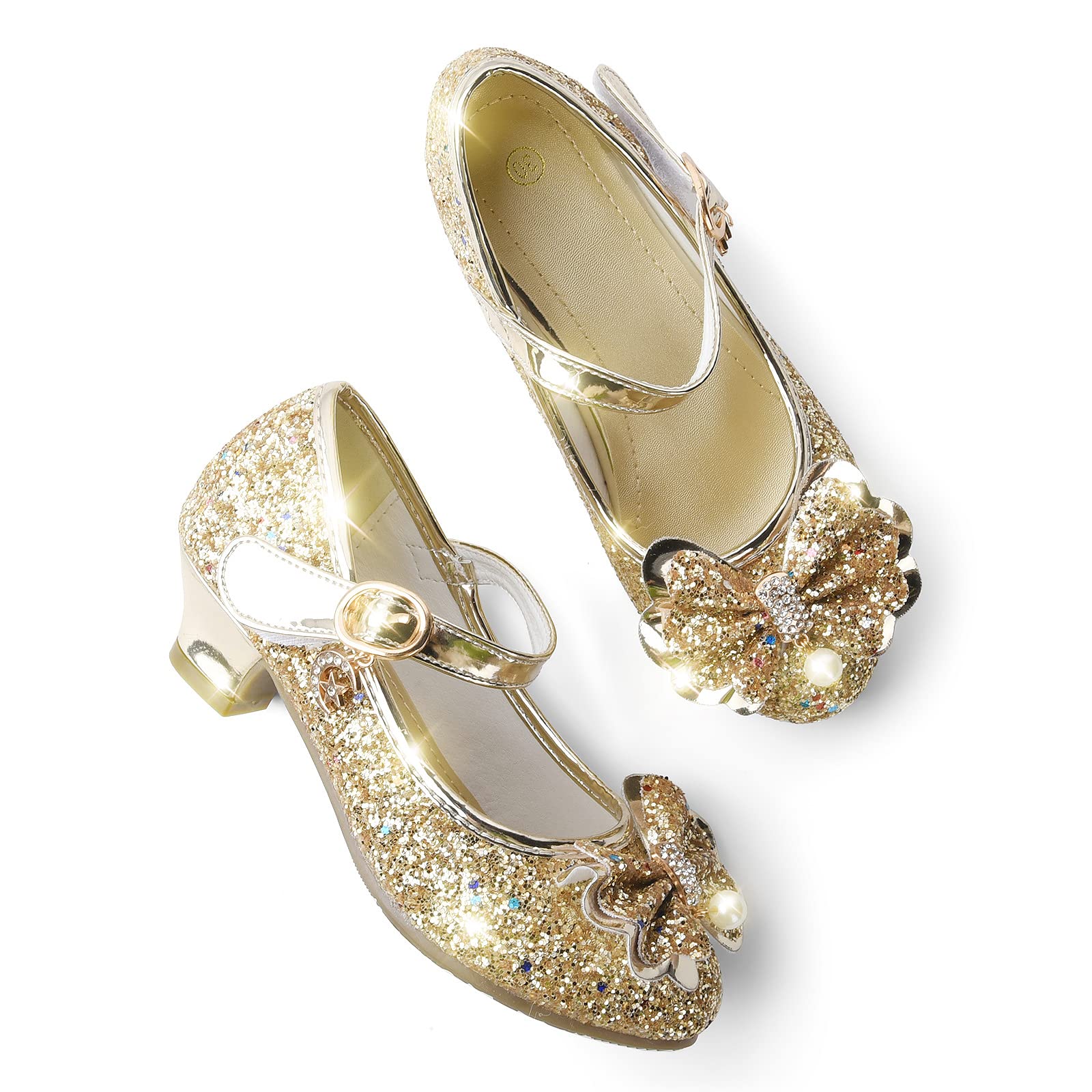 JerrisApparel Zapatos de Vestir Princesa para Niñas Mary Janes Boda Cumpleaños Fiesta