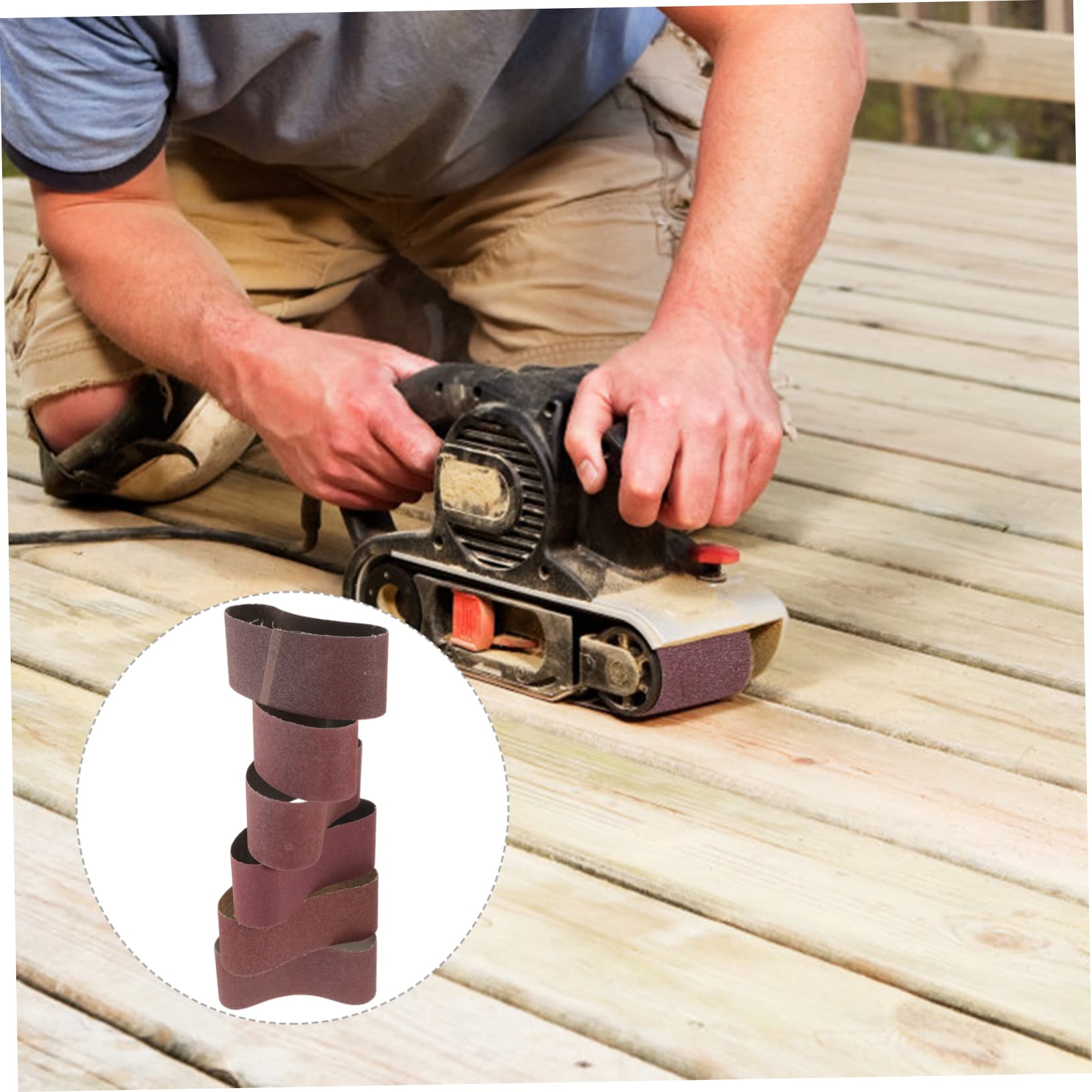 Bandes Abrasives Assorties pour Ponceuse à Bande, 1 Set 40 60 80 100 120