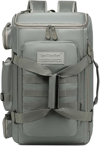 Bolsas de viaje grandes para hombres y mujeres, bolsa de gimnasio deportiva de 50 litros con bolsillo húmedo, bolsa de viaje impermeable, mochila de