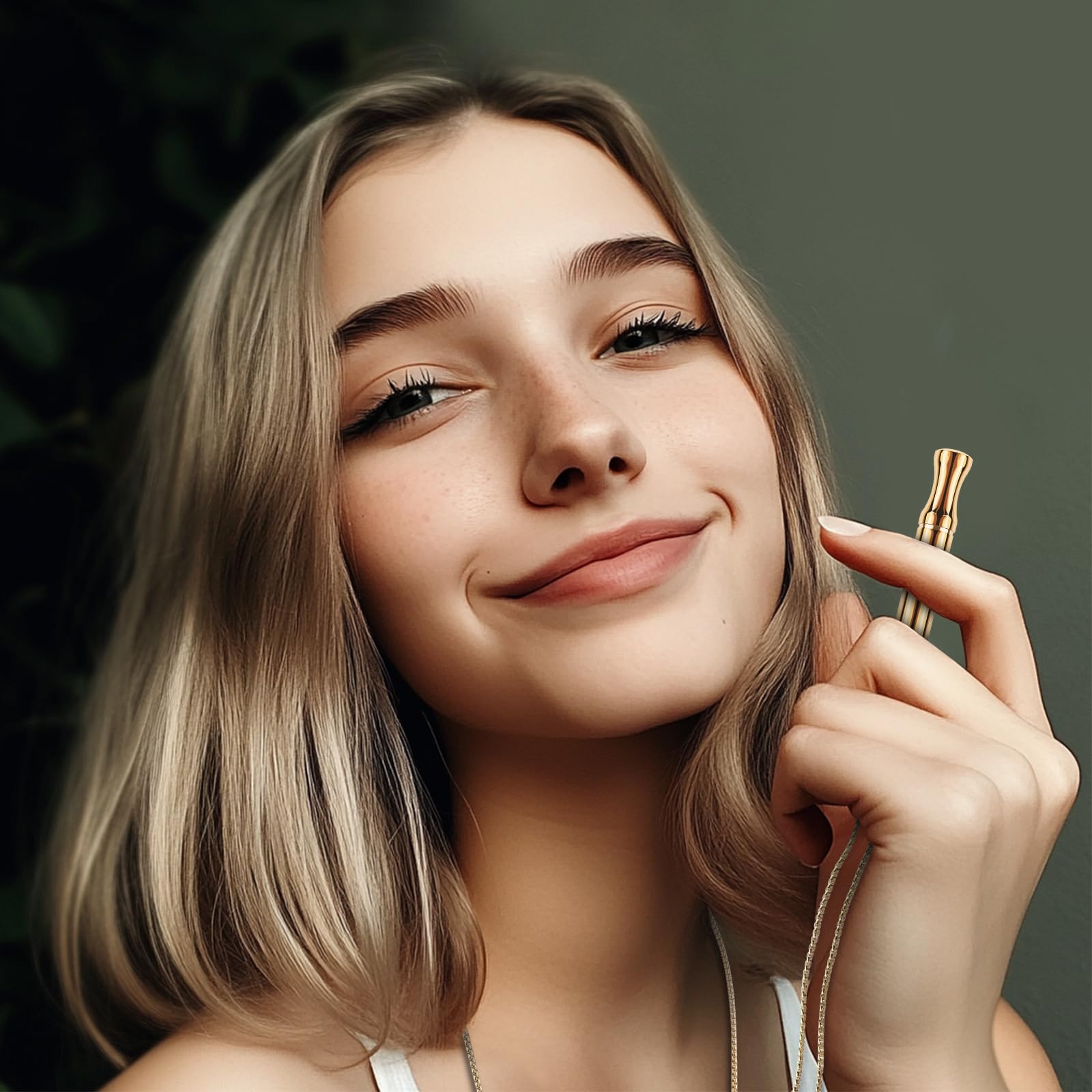 Collier respiratoire pour arrêter de fumer et de vapoter avec capsules de menthe rechargeables, aide à l'arrêt du tabac, collier fidget pour soulager l'anxiété, inhalateur sans fumée pour adultes