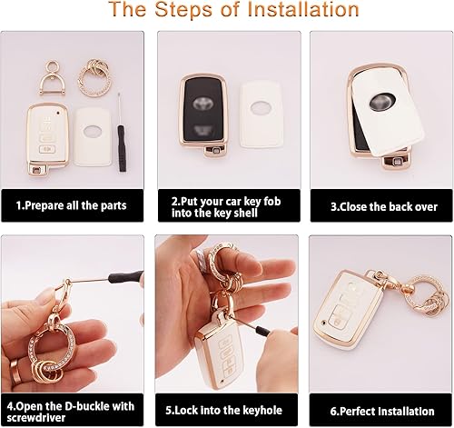 Miniatura 9 de EKALA Funda para llavero Nissan de TPU suave con llavero brillante para llavero compatible con Nissan Altima Armada Maxima Sentra Rogue Pathfinder 4