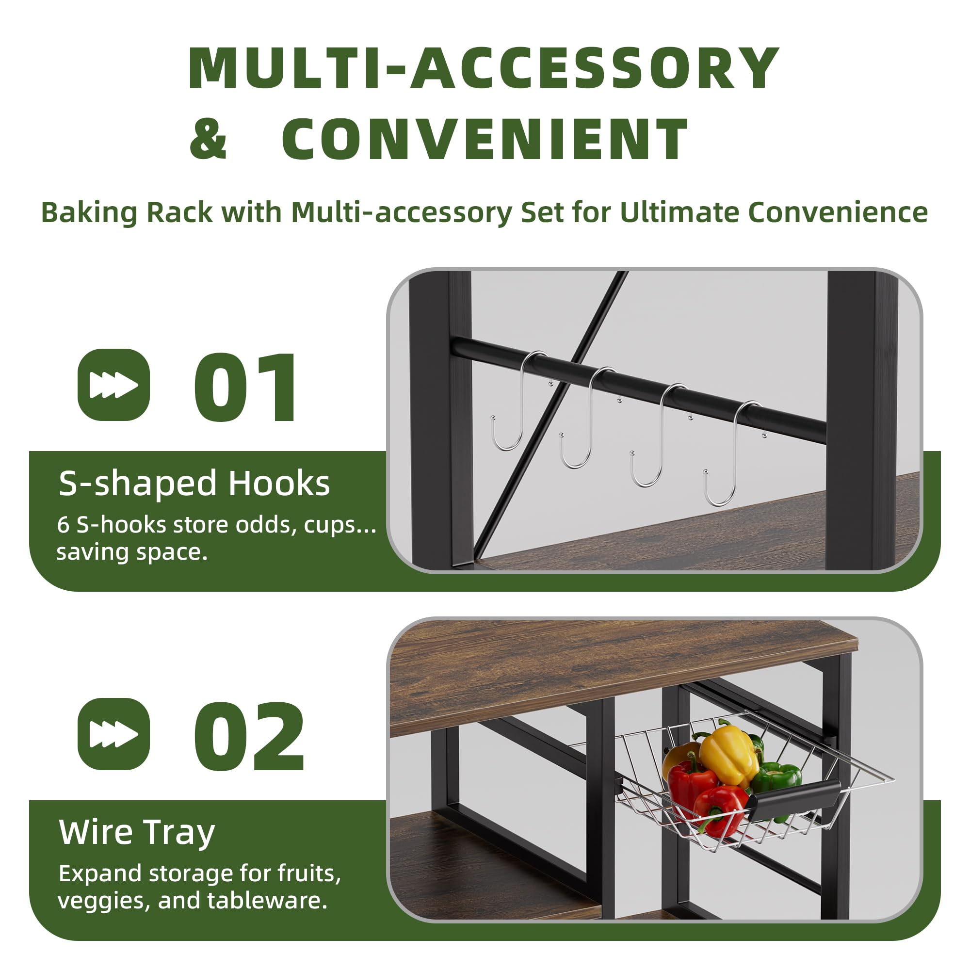 Scaffale Cucina In Bamb&ugrave; Con Portamicroonde - Mensola Vintage 90cm Con Cestino E Ganci