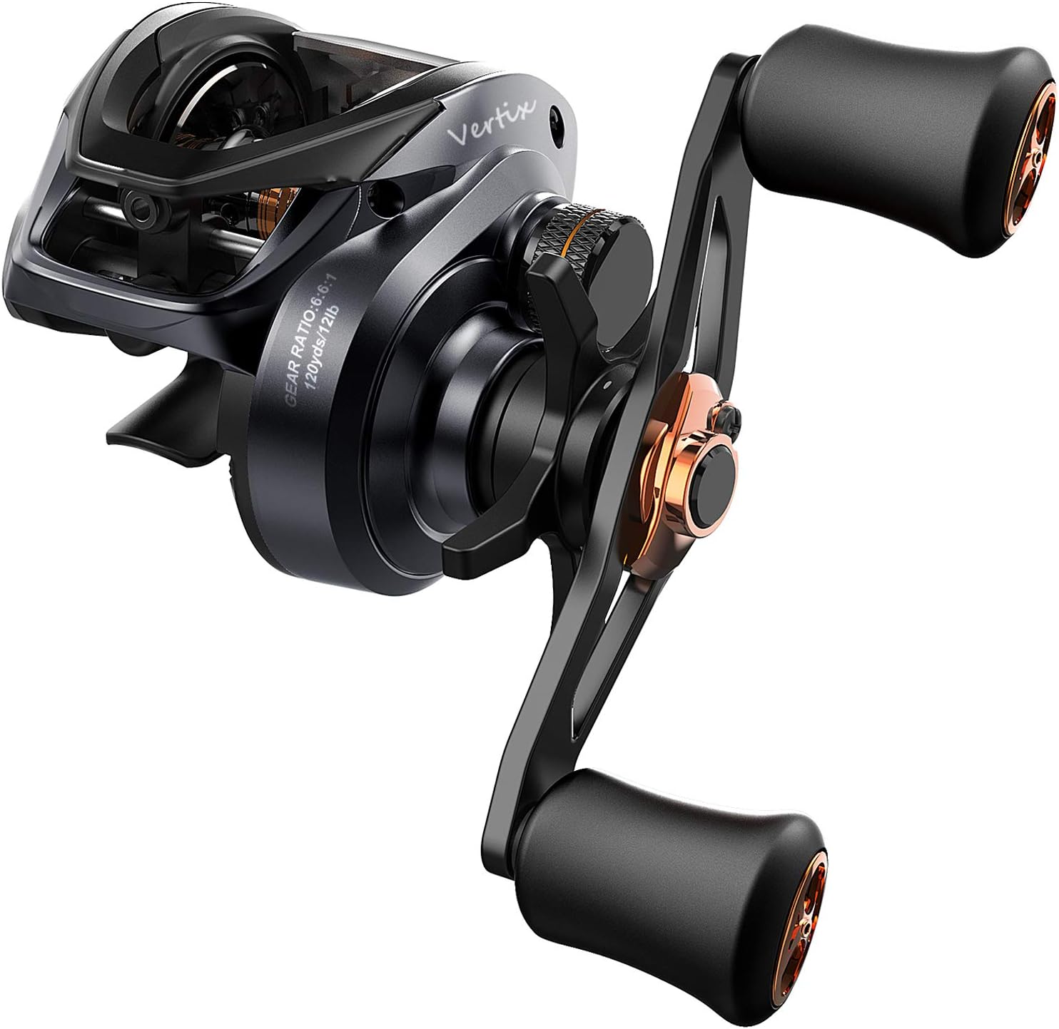 TEMPOBaitcasting Reel Vertix LP Plus, High-Tech Innovative Baitcasting Reel, 9 + 1 BB, Low Profile & Lightweight, Powerful & Durable, 6.6:1 Gear Ratio, Great Value