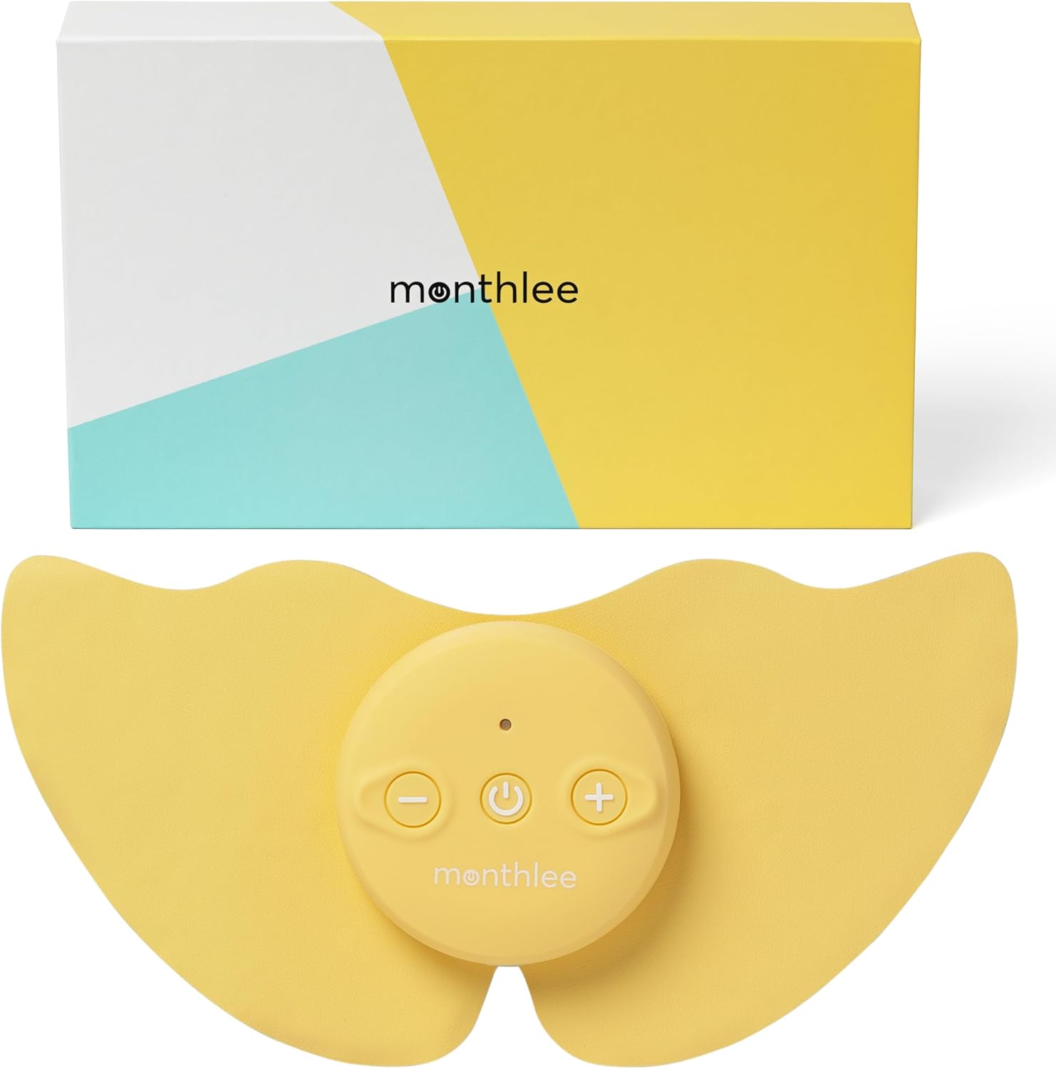 Wireless Tens Machine for Period Pain Relief & Endometriosis | Electric Rechargeable Tens Machine for Pain Relief | 6 Massage Modes 20 Intensity Levels for Relaxation (Yellow)