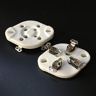 100PCS 4Pin Ceramic Tube Socket Silver Plated for 300B 2A3 572B U4A 5Z3 6A3 274A