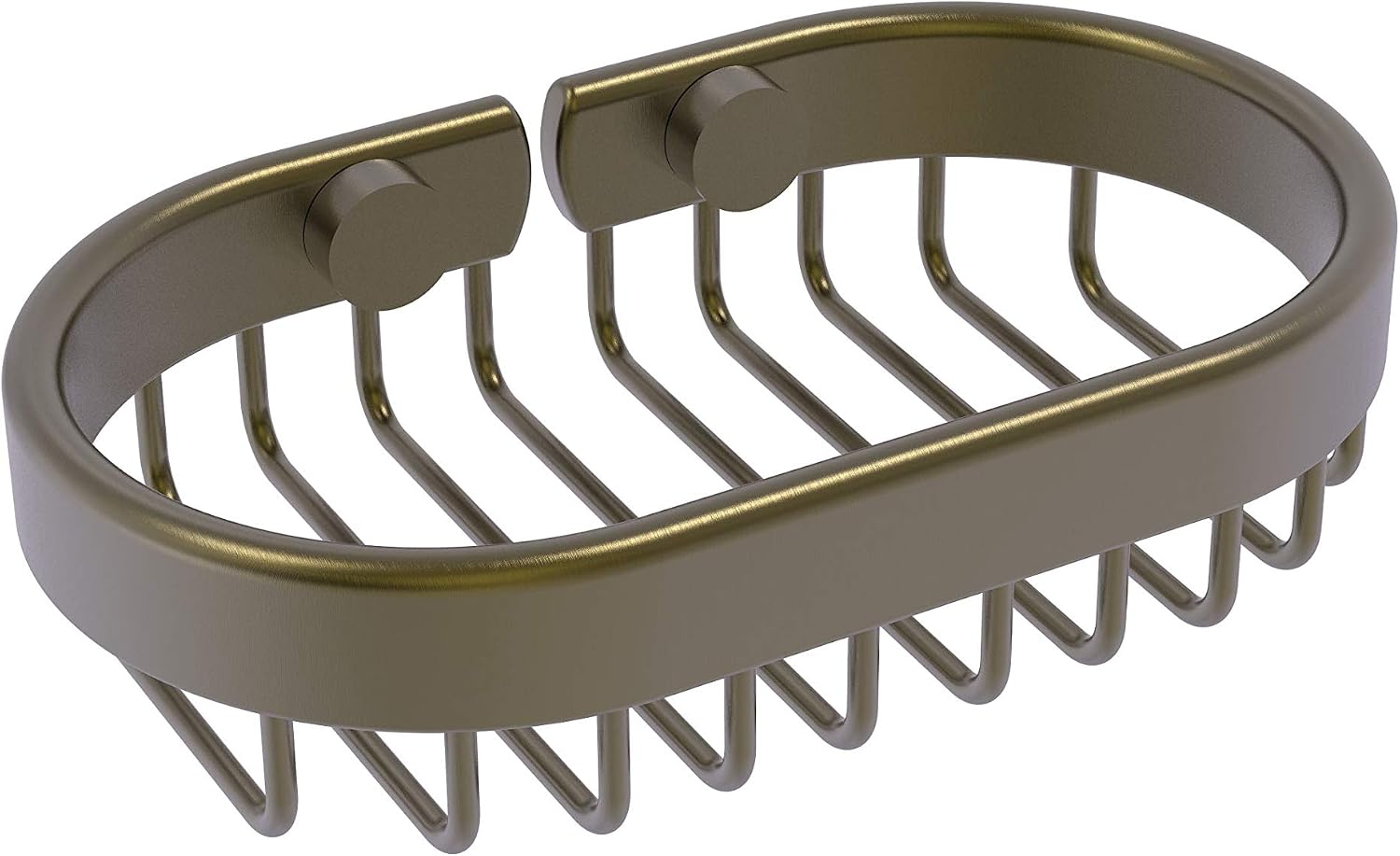 Allied Brass BSK-150LA-ABR Oval Soap Basket, Antique Brass