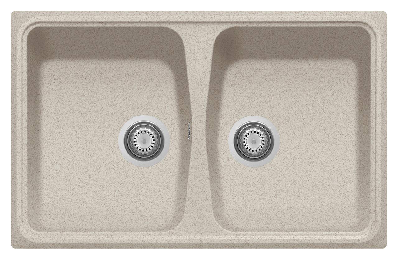 Plados Fregadero de cuarzo de cocina empotrado SP0792 dos senos - Avena