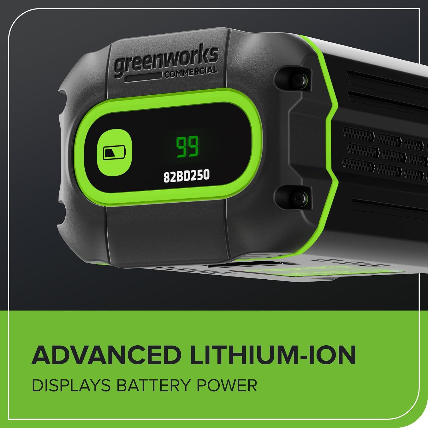 Greenworks 82V 2.5Ah Battery with Bluetooth and Digital Readout