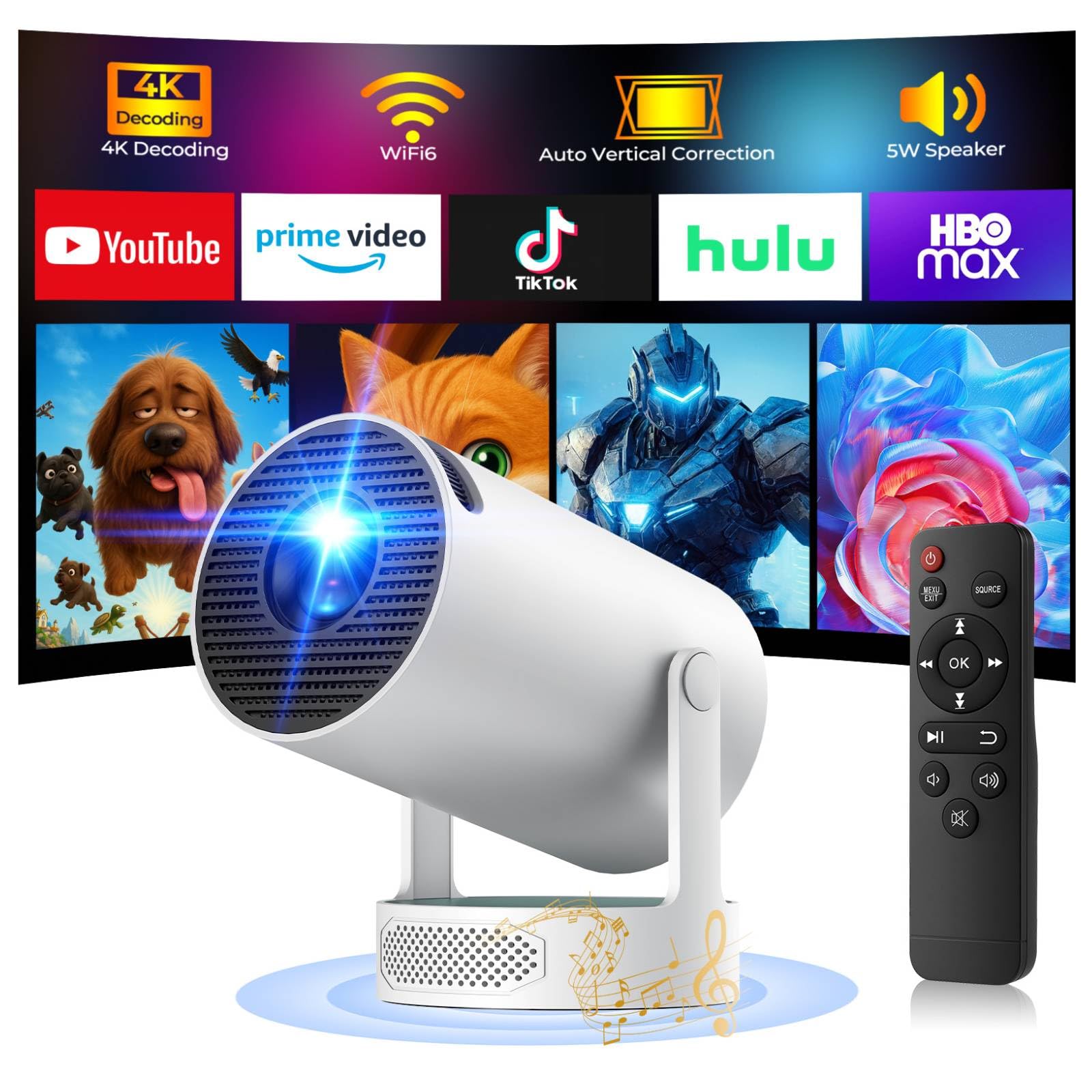 Mini Projector with WiFi and Bluetooth