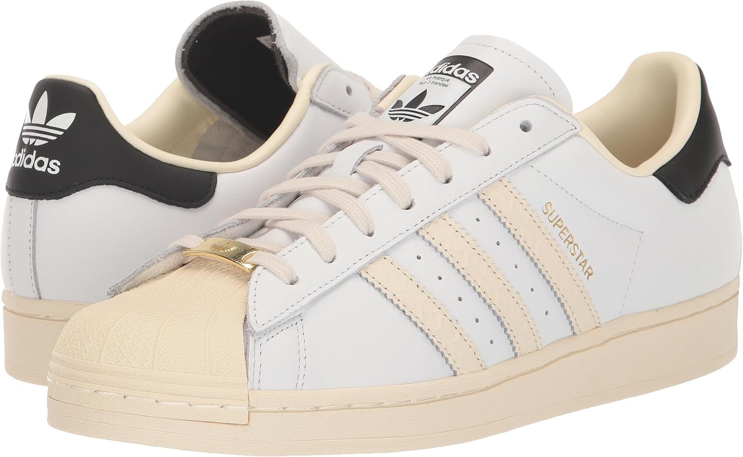 adidas Men's Superstar Shoes 4 White/Wonder White/Black