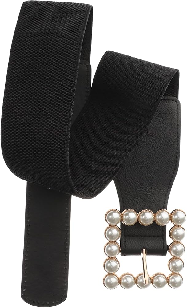 BESPORTBLE Ladies Simple Buckle Elastic Cummerbund Waistband  display picture 1
