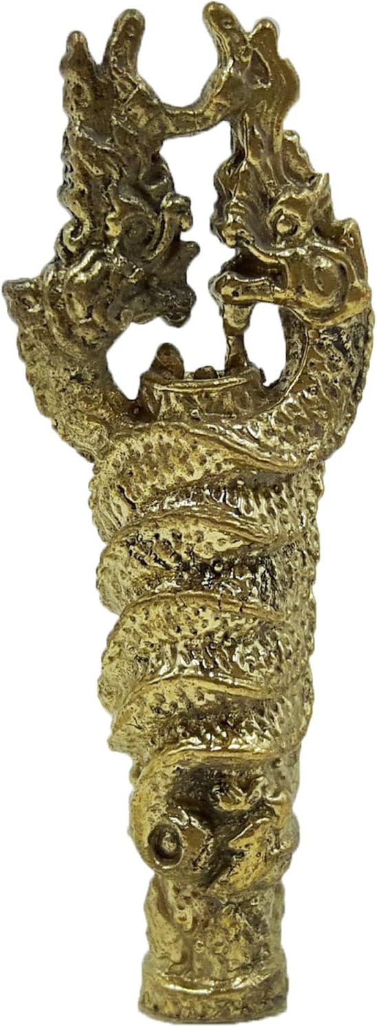 Duo naga nag dragon pendant blessing for love rich and success with necklace and holy cloth