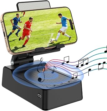 Gifts for Men,Cell Phone Stand with Wireless Bluetooth Speaker Anti-Slip Base HD Surround Sound Compatible with iPhone Smartphones,Cool Gadgets for Men,Birthday Gifts for Mother Father & Friends