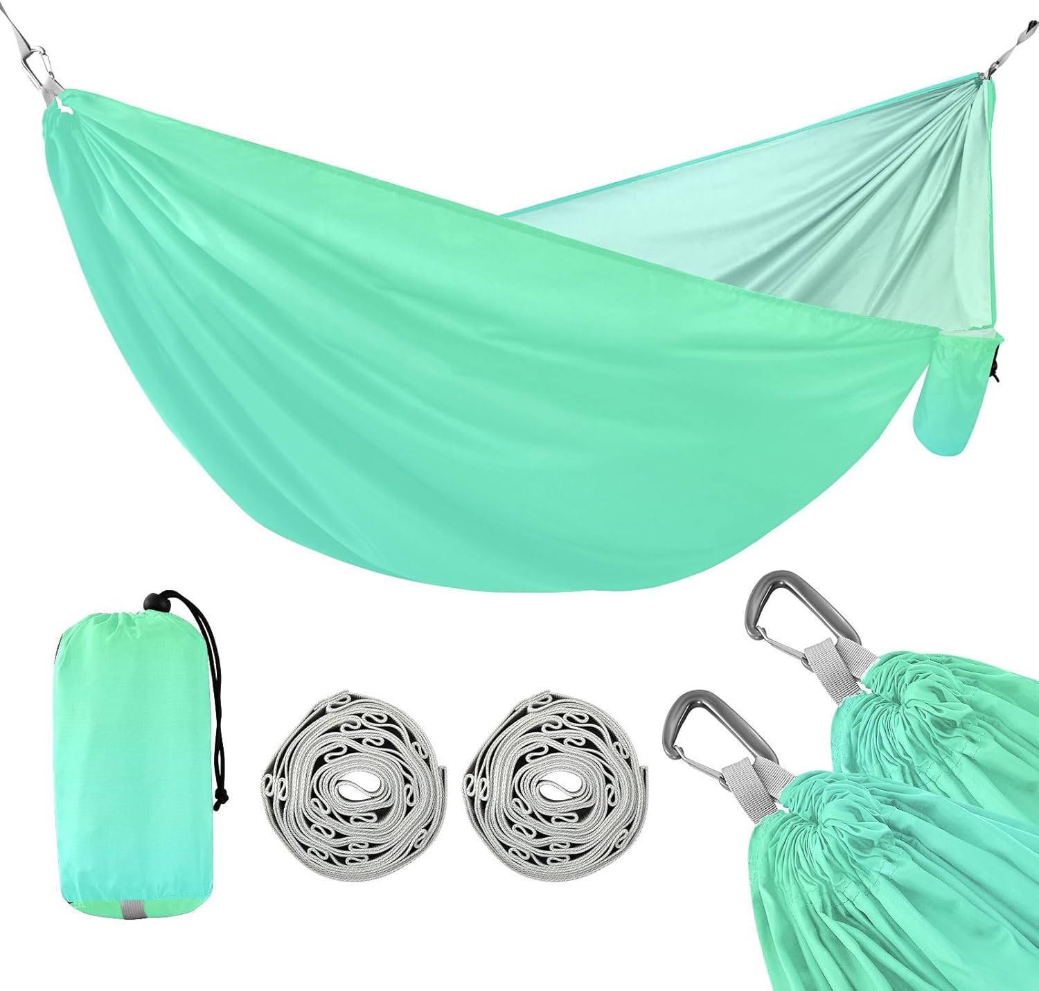 Green Gradient Hammocks for Camping Indoor Hammock for Outside Patio Backyard Poolside