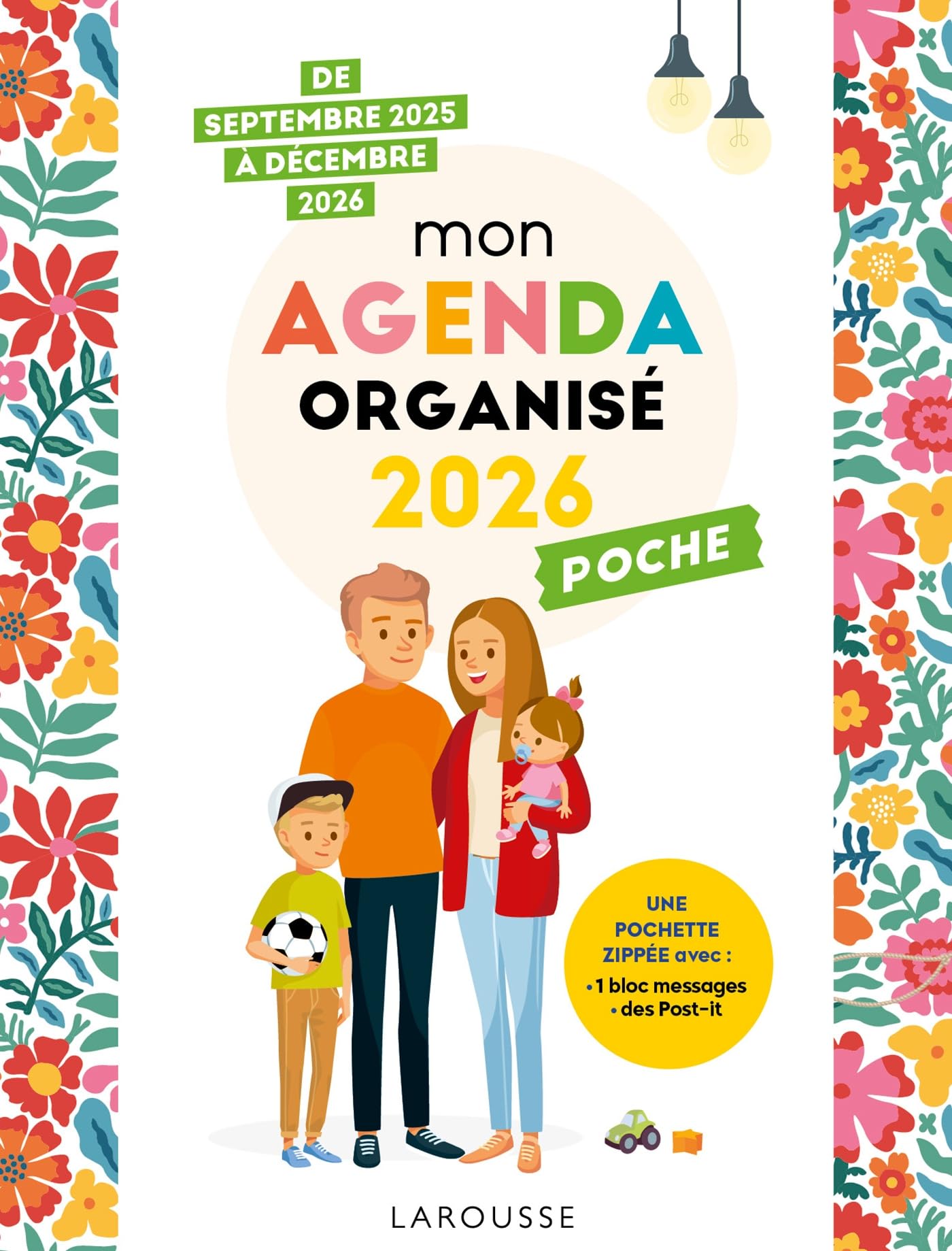 Mon agenda famille organisée 2026 - Poche: De septembre 2025 à décembre 2026