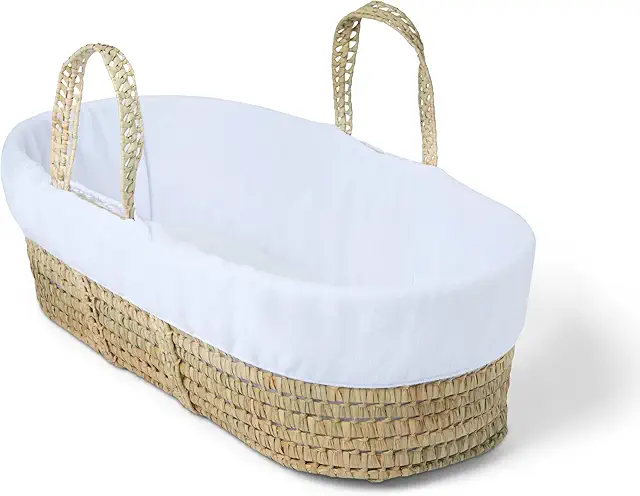 Doublure de rechange pour couffin bébé en osier - Clair de Lune Blanc