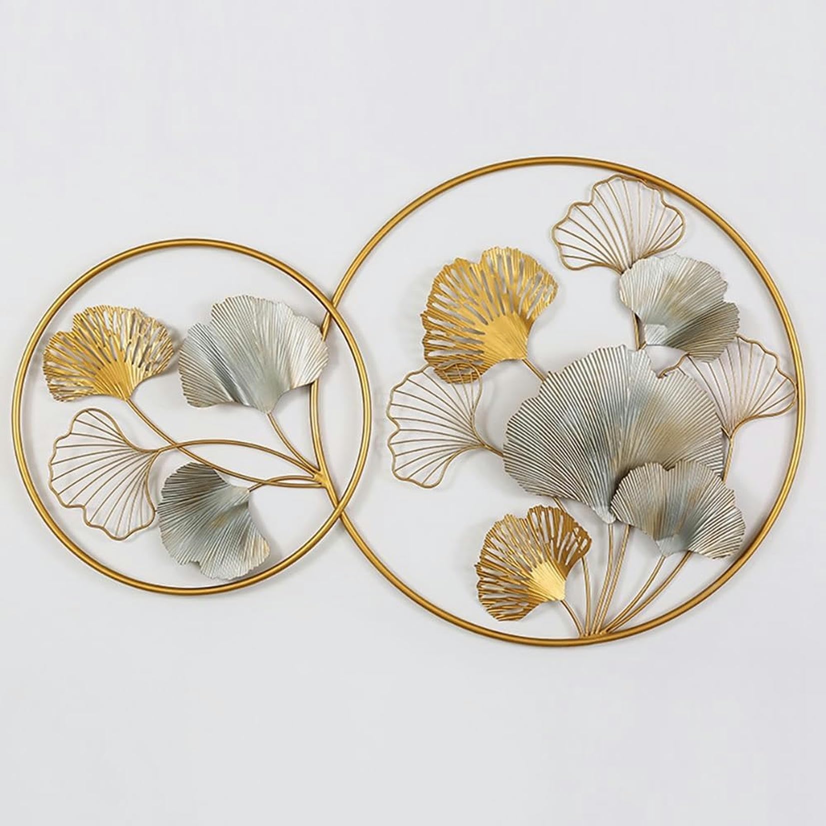 Ginkgo Leaf Metal Wall Art : Silhouette en Métal Doré Haute Finition